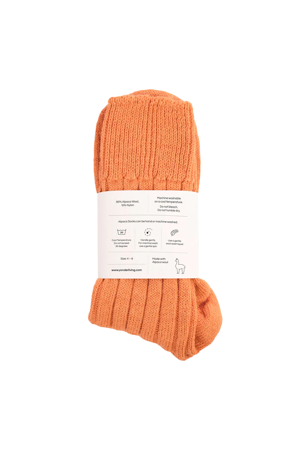 Alpaca Bed Socks | Tangerine