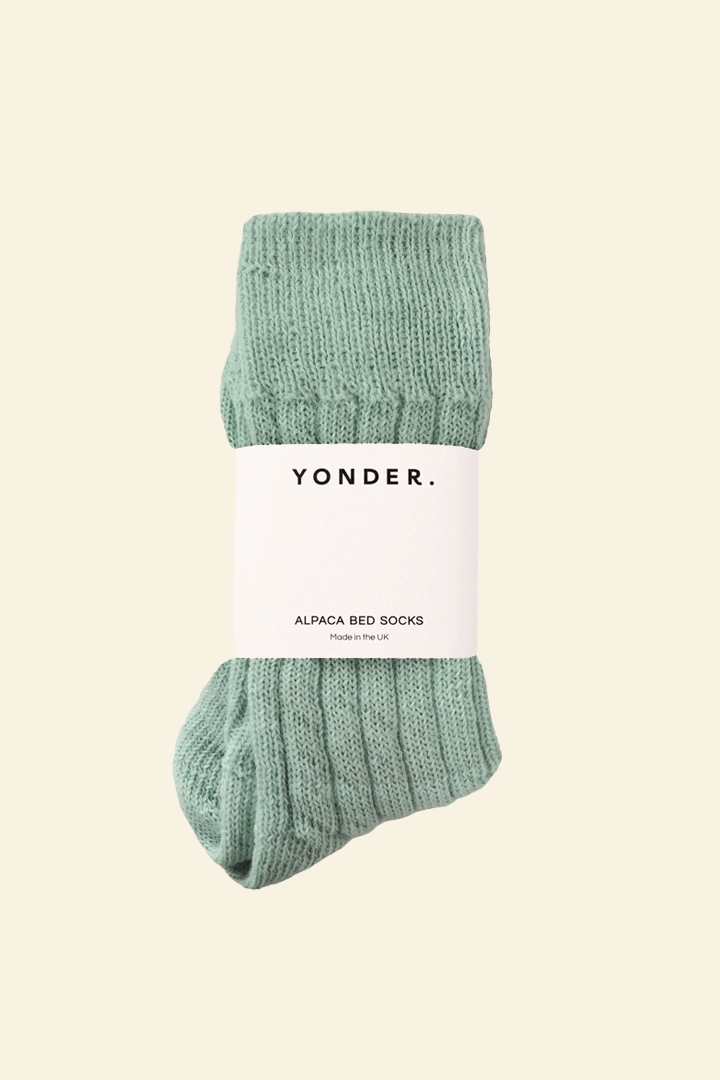 Alpaca Bed Socks | Sage