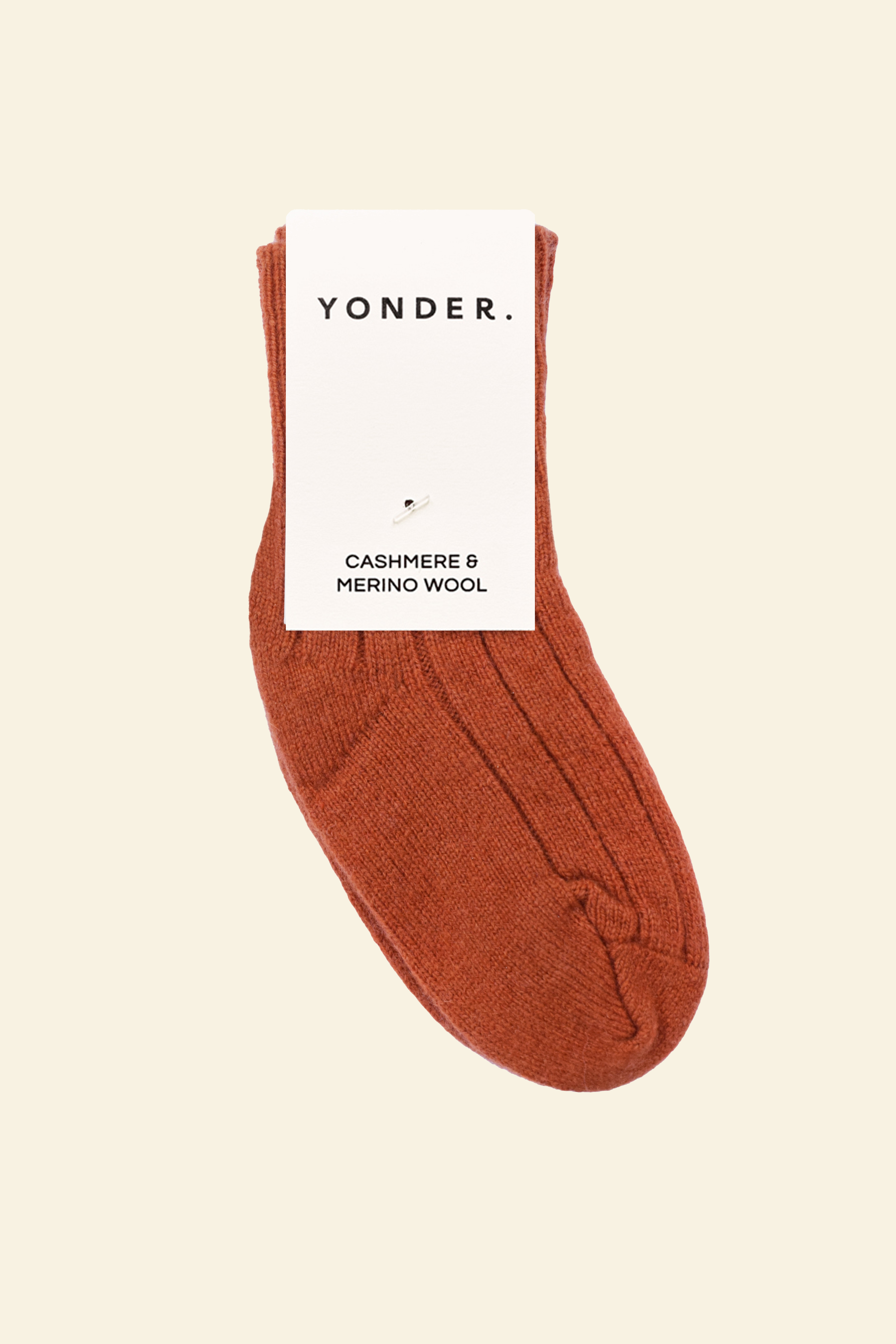 Baby Cashmere Blend Socks | Terracotta