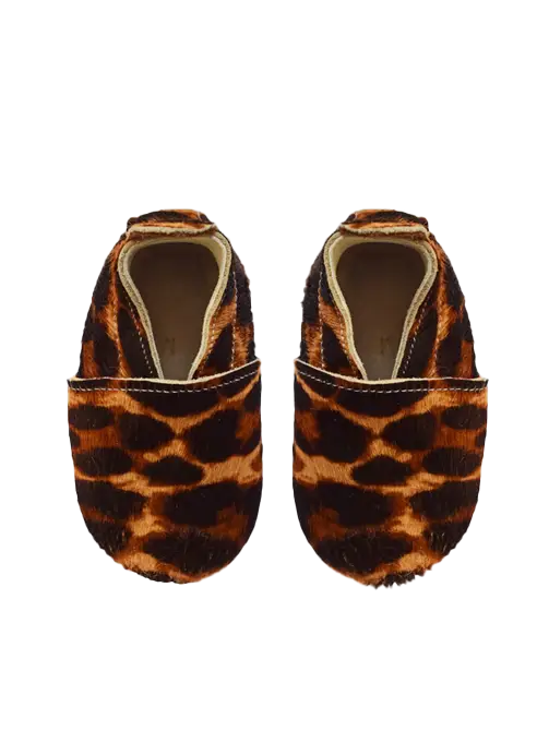 Baby Suede Slipper Shoes Leopard - Main Image