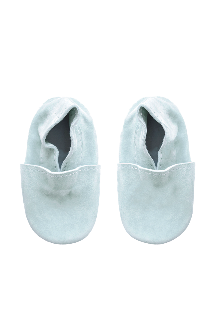Baby Suede Slipper Shoes | Sky