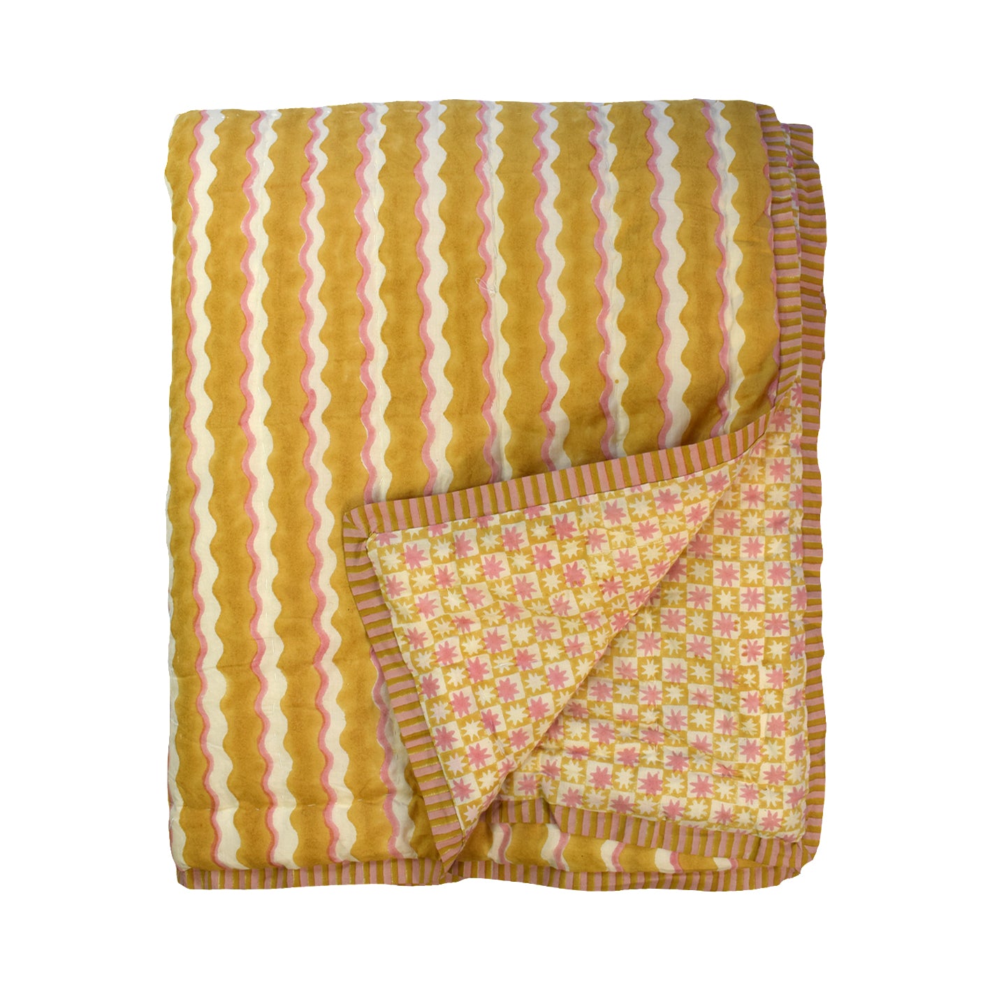 Organic Cotton Quilt | Pinwheel | Lemon