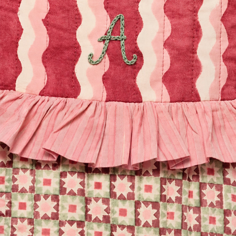 Quilted Christmas Stocking | Pinwheel | Choc Chip