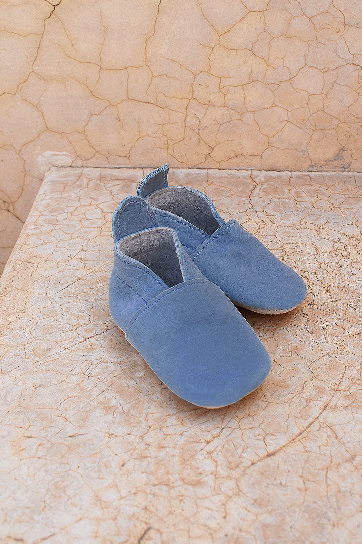 Baby Suede Slipper Shoes | Denim