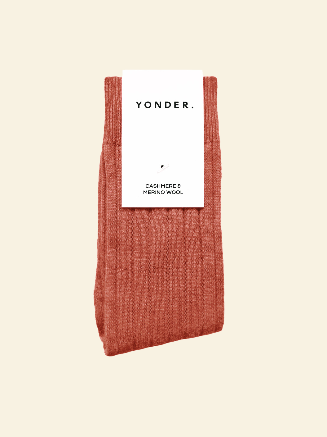 Junior Cashmere Socks | Terracotta