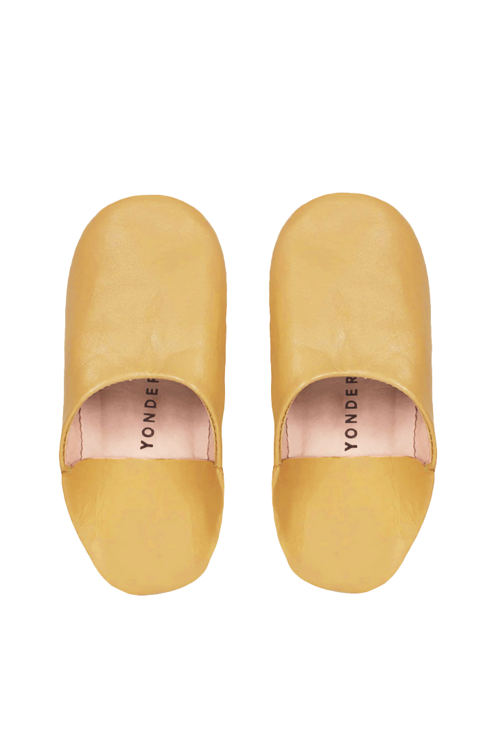 Junior Leather Babouche | Honey