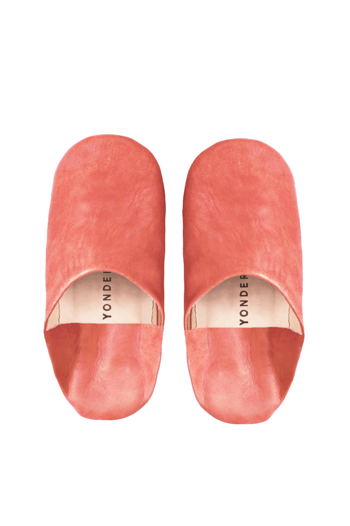 Junior Leather Babouche | Melon