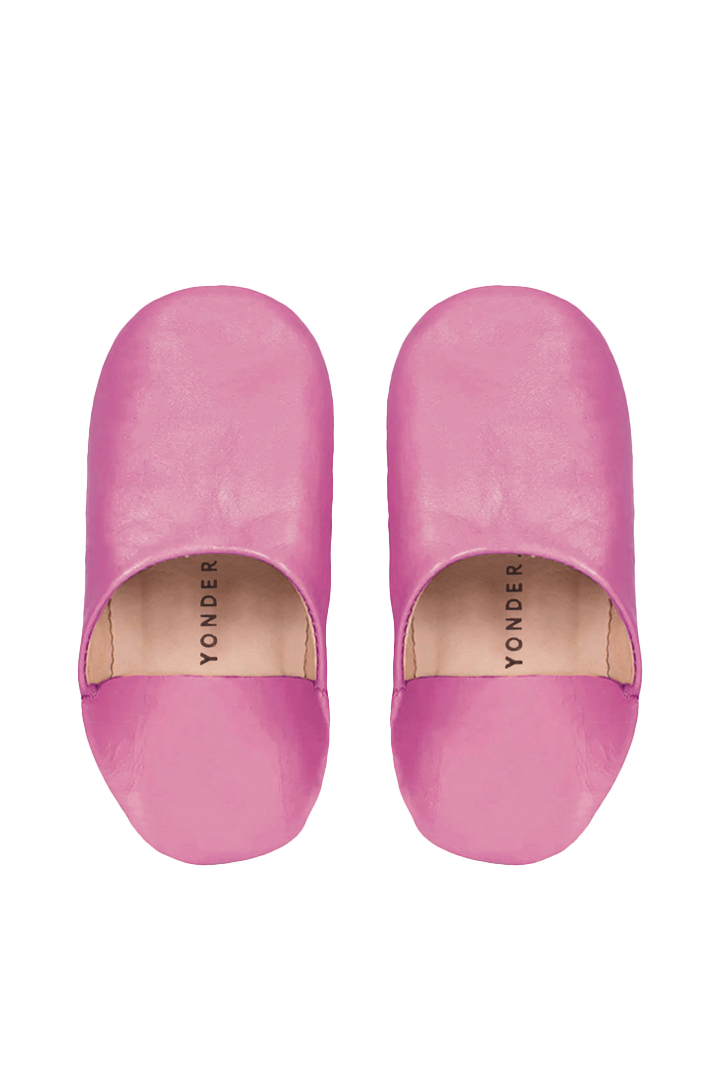 Junior Leather Babouche | Grape