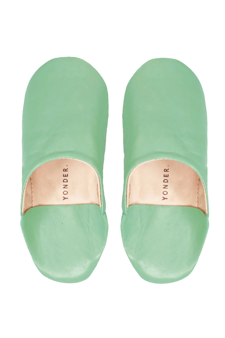 Leather Babouche Slippers | Peppermint