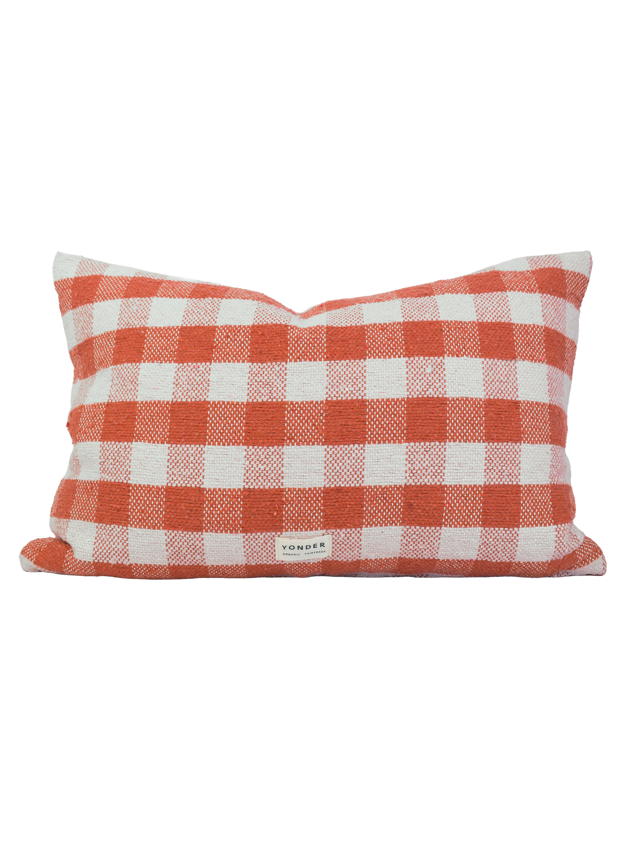 Hand Loomed Cushion | Terracotta & Cream