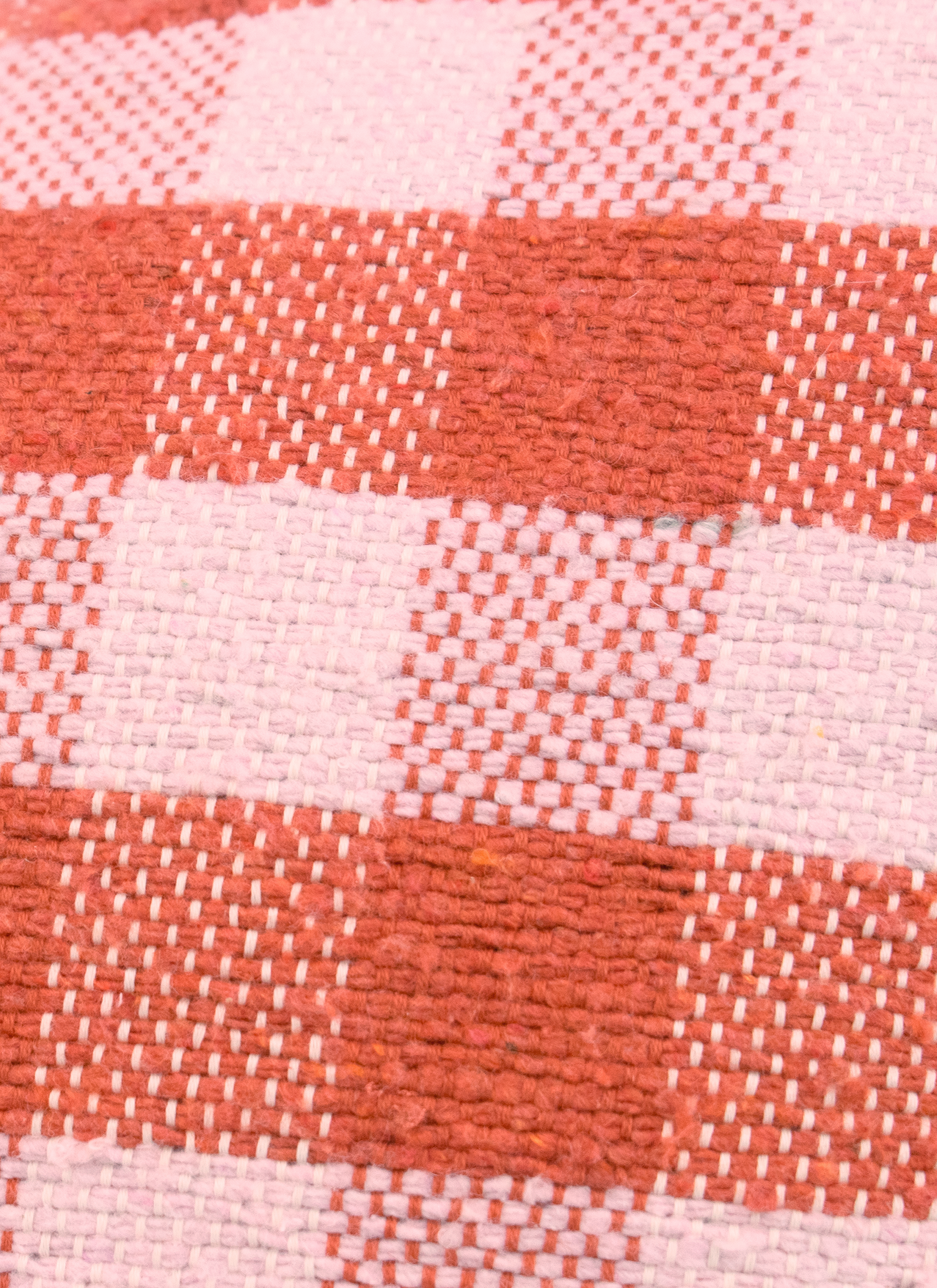 Hand Loomed Cushion | Terracotta & Rose