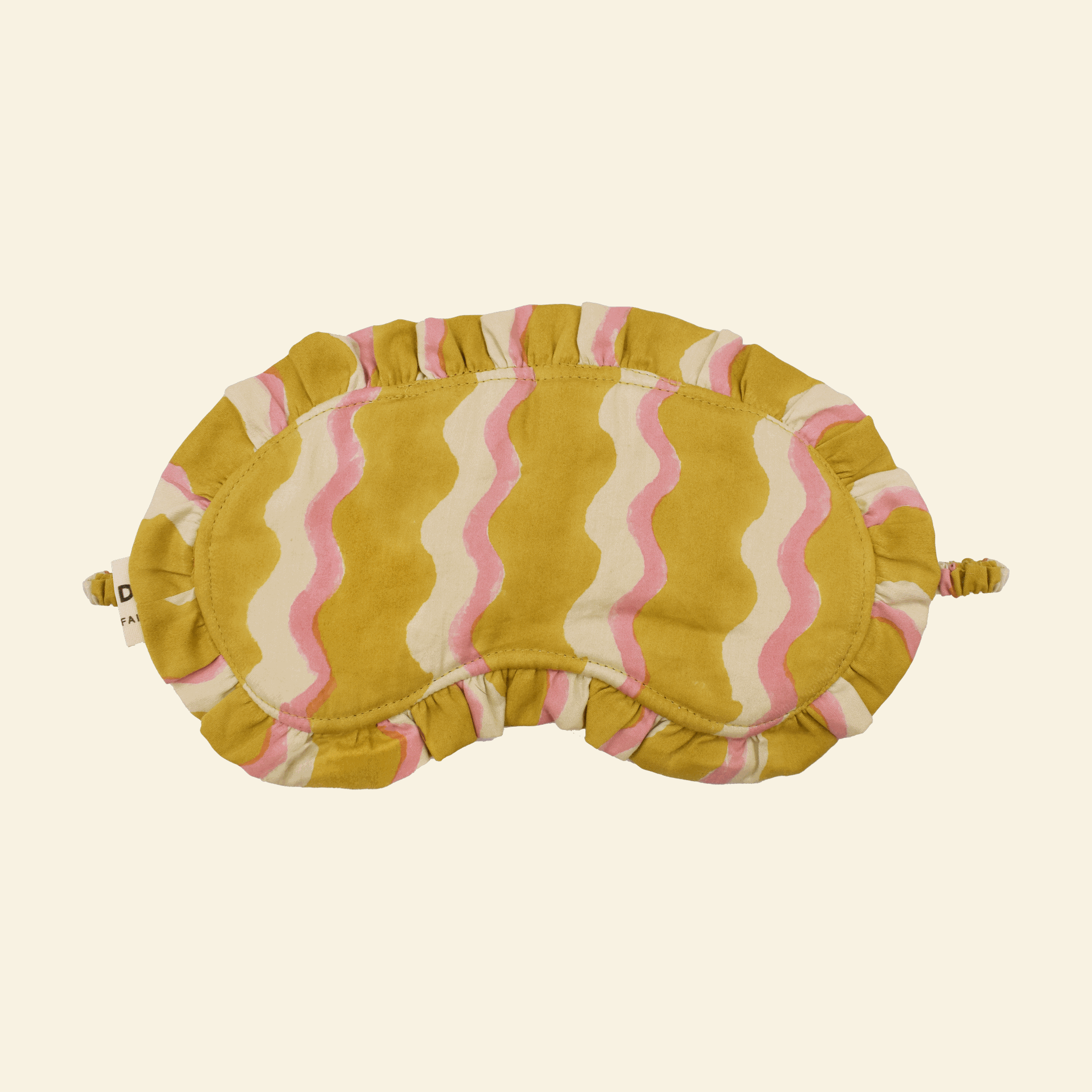 Frill eye mask, Wiggle Honey, on cream
