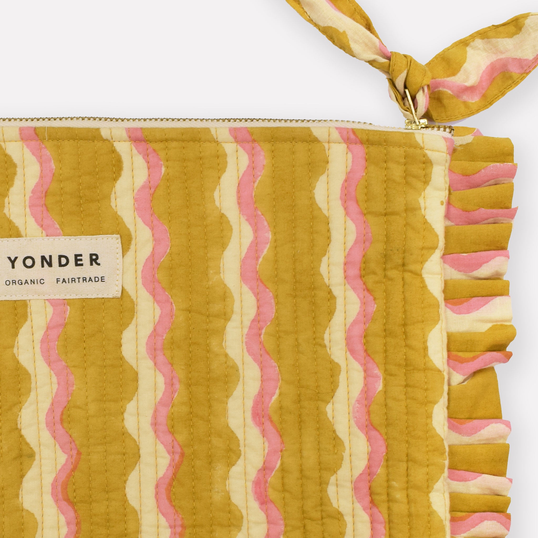 Quilted Frill Pouch | Wiggle | Honey