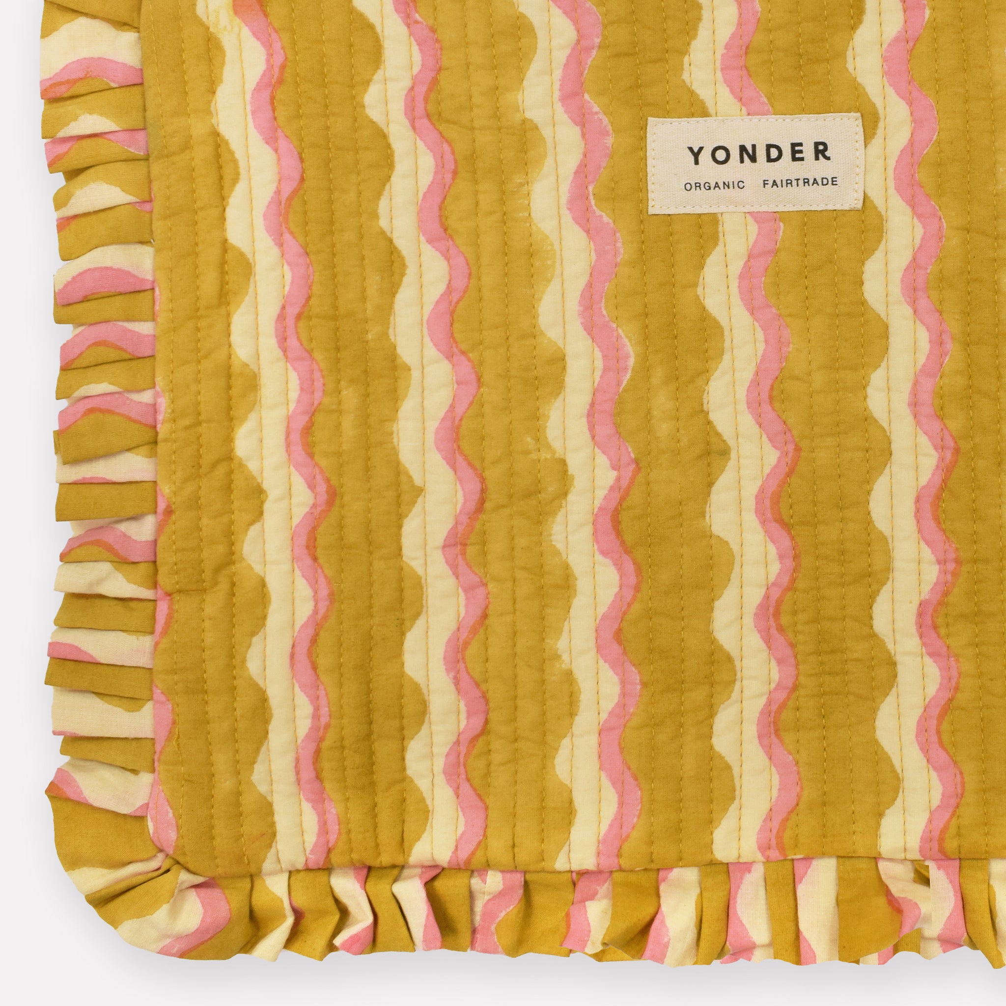 Quilted Frill Pouch | Wiggle | Honey
