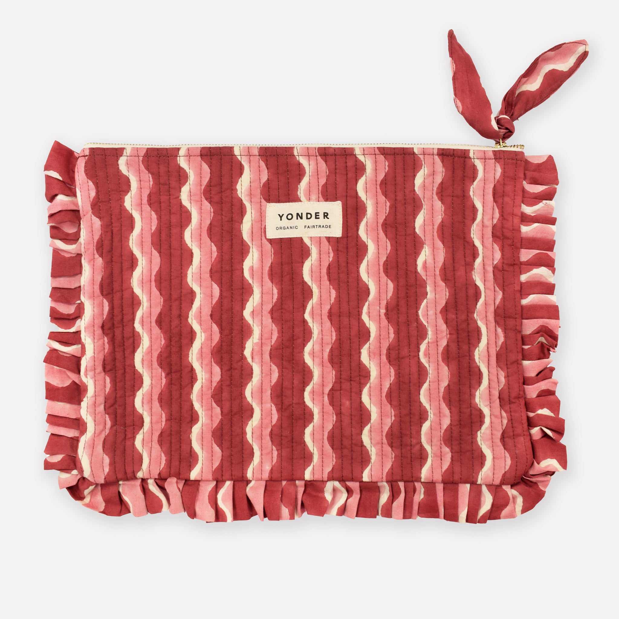 Quilted Frill Pouch | Whirly | Jam