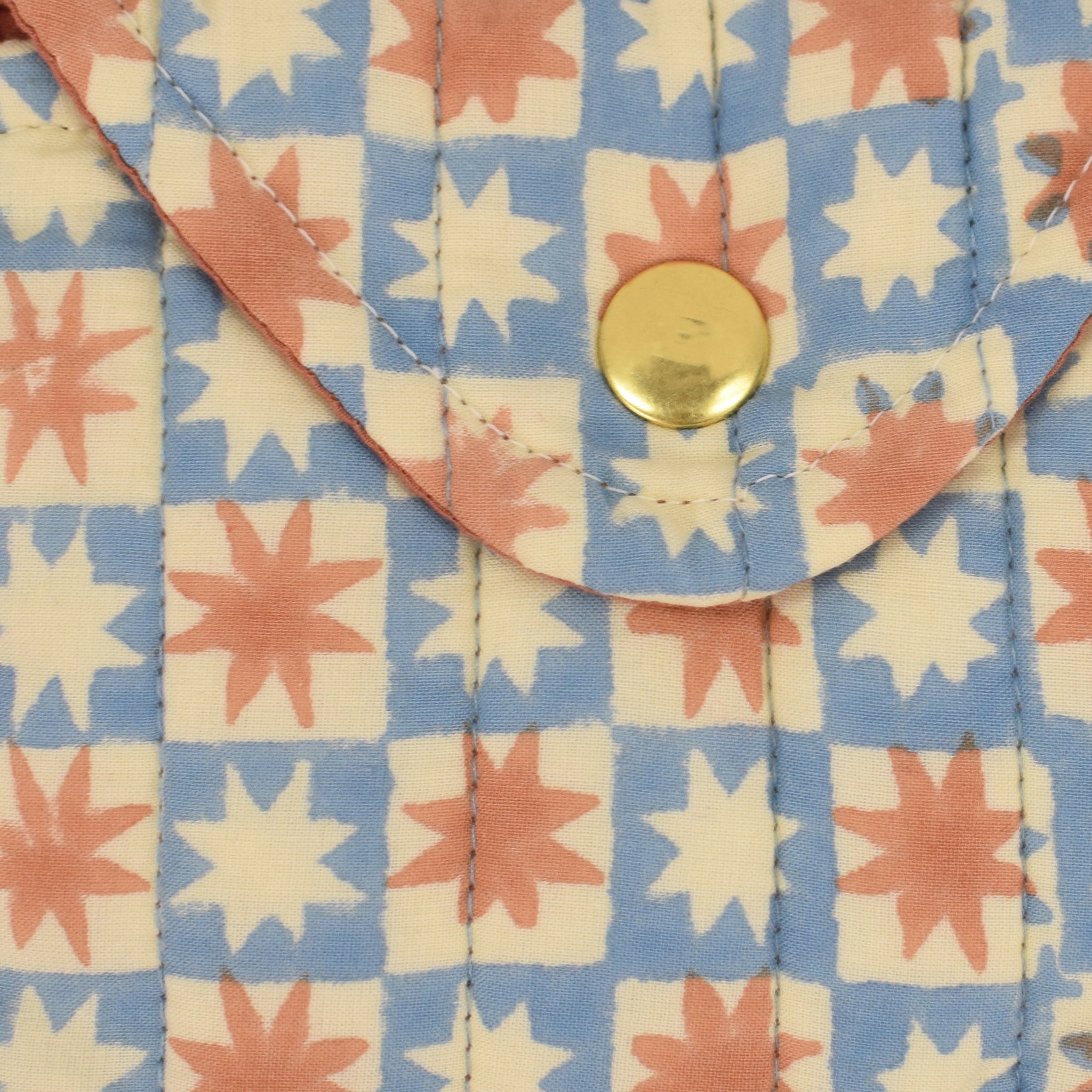 Quilted Popper Purse | Pinwheel | Sky