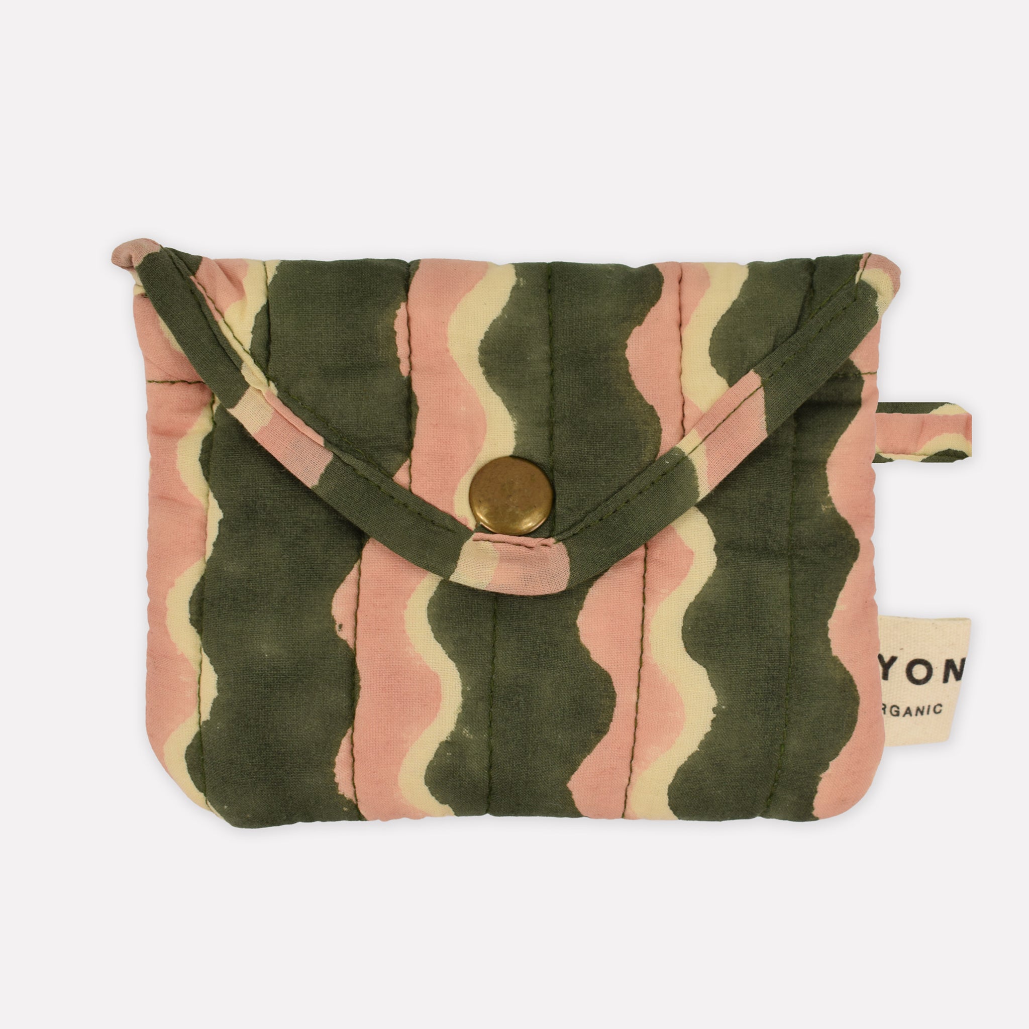 Quilted Popper Purse | Whirly | Fern