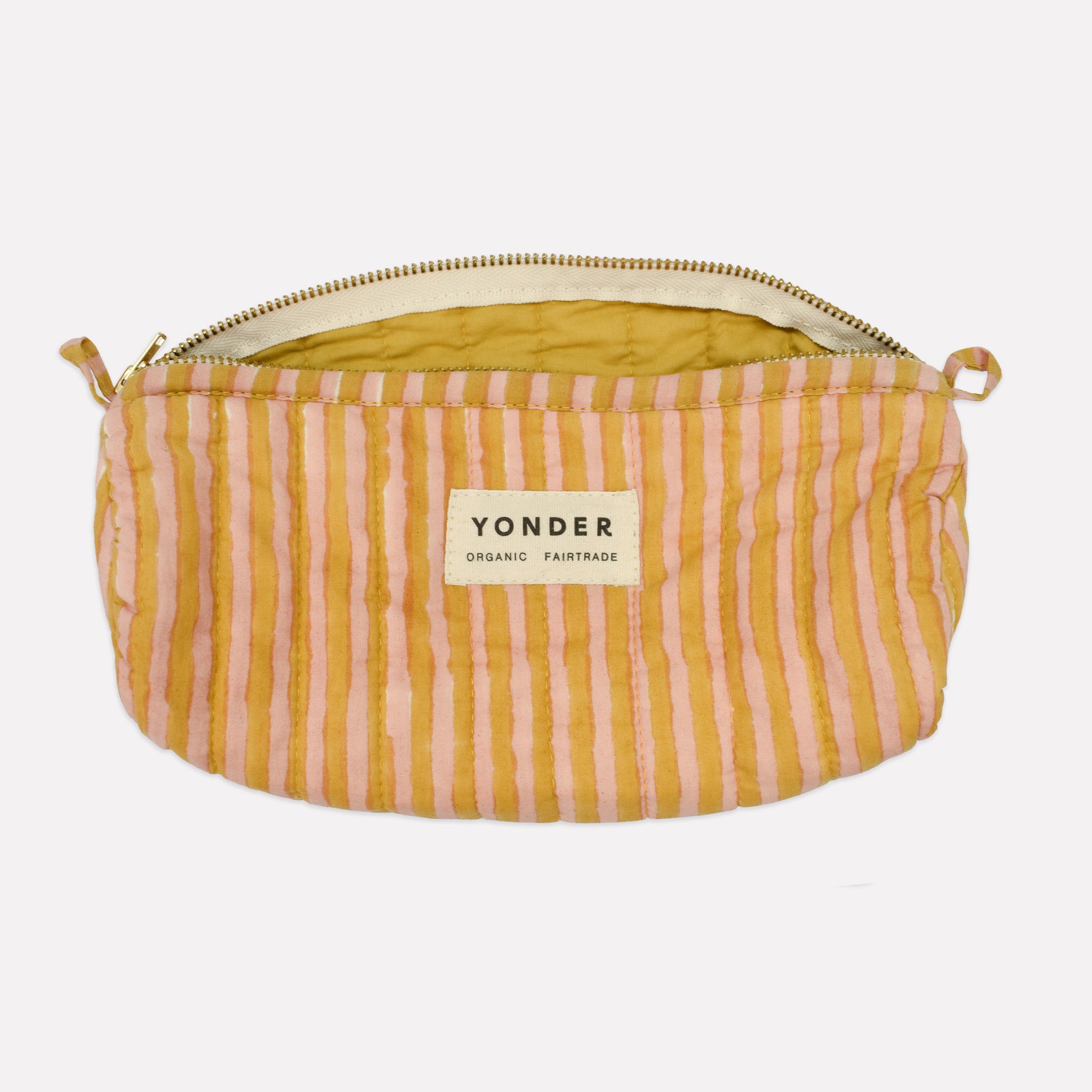 Quilted Barrel Case | Candy Stripe | Biscuit