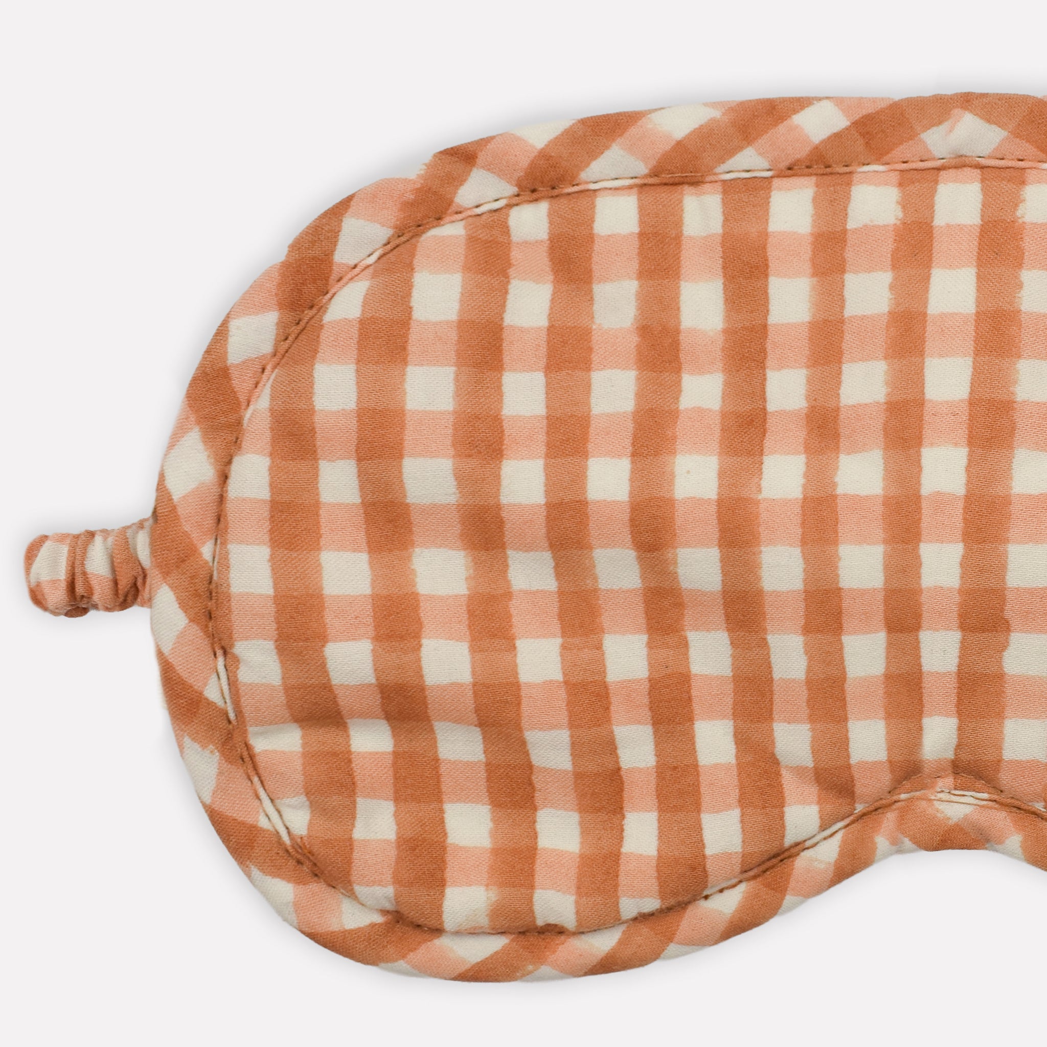 Organic Cotton Eye Mask | Gingham | Fudge