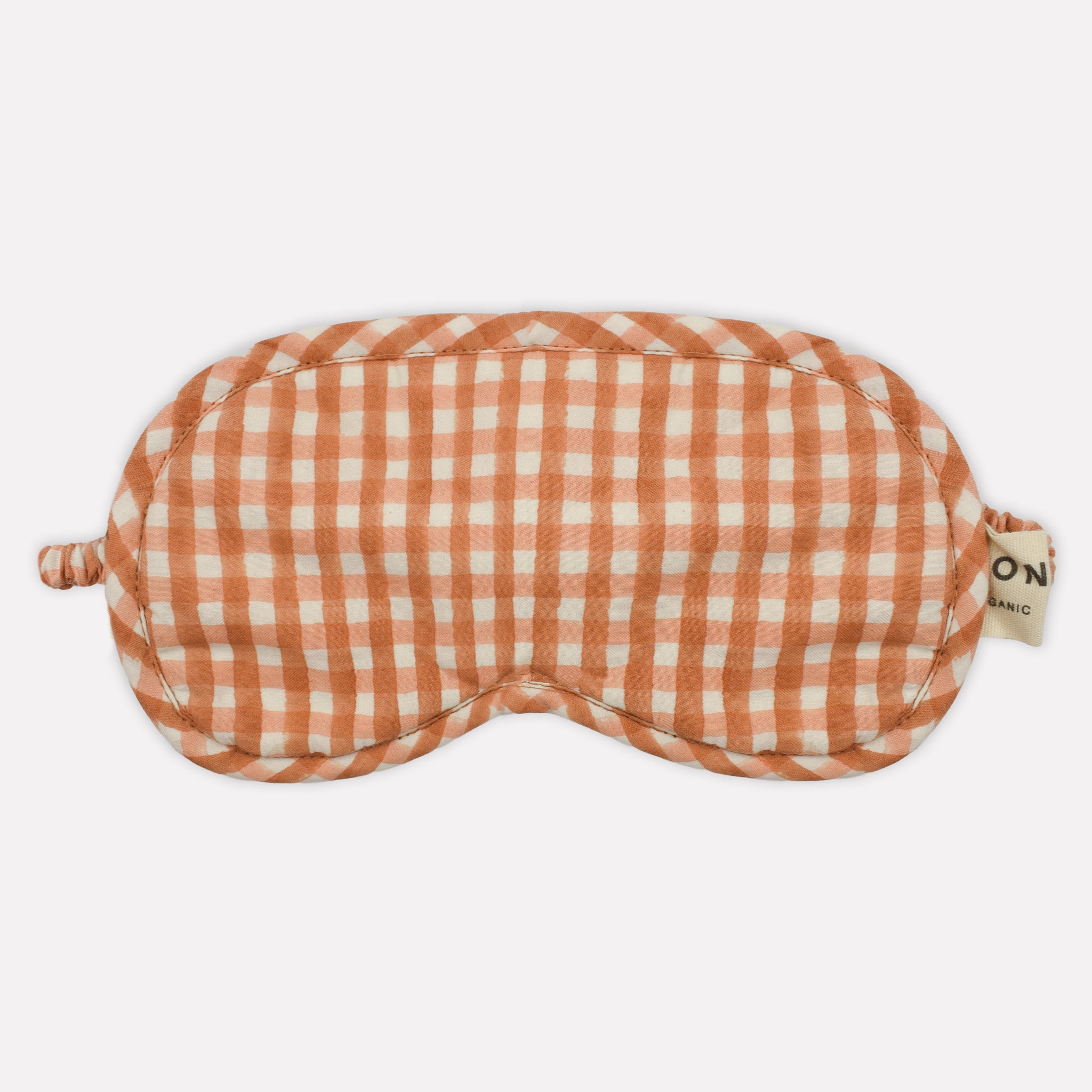 Organic Cotton Eye Mask | Gingham | Fudge