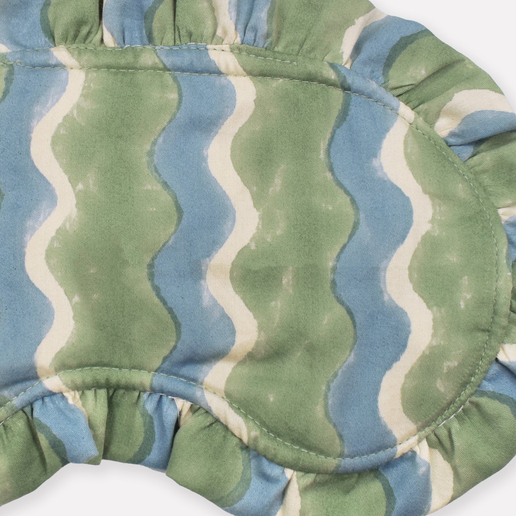 Organic Cotton Frill Eye Mask | Whirly | Sage