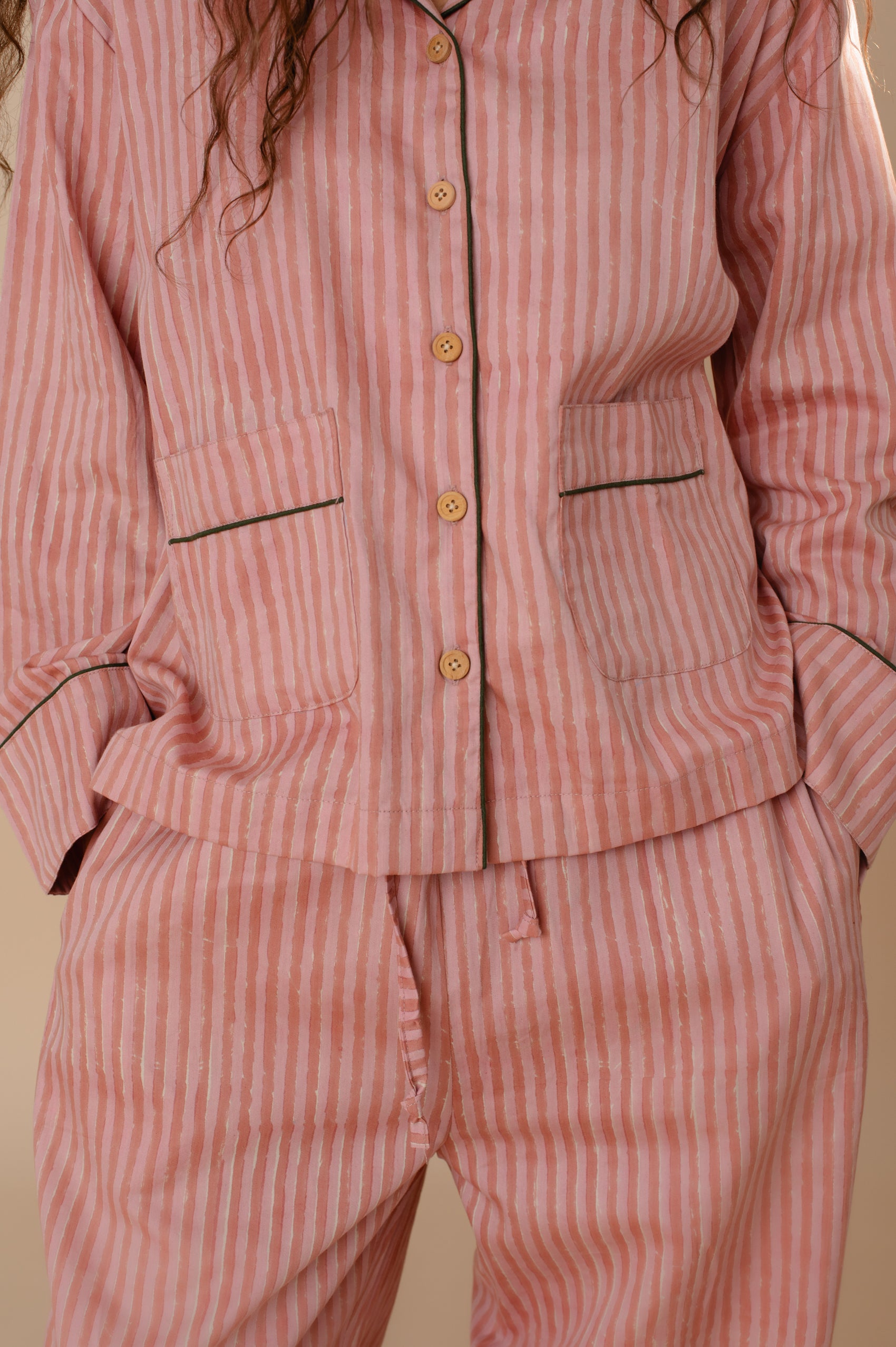 Women's Pyjama Set | Candy Stripe | Rhubarb