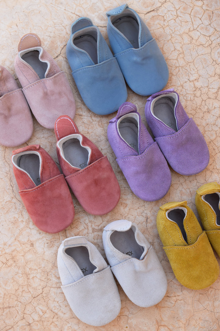 Baby Suede Slipper Shoes | Denim