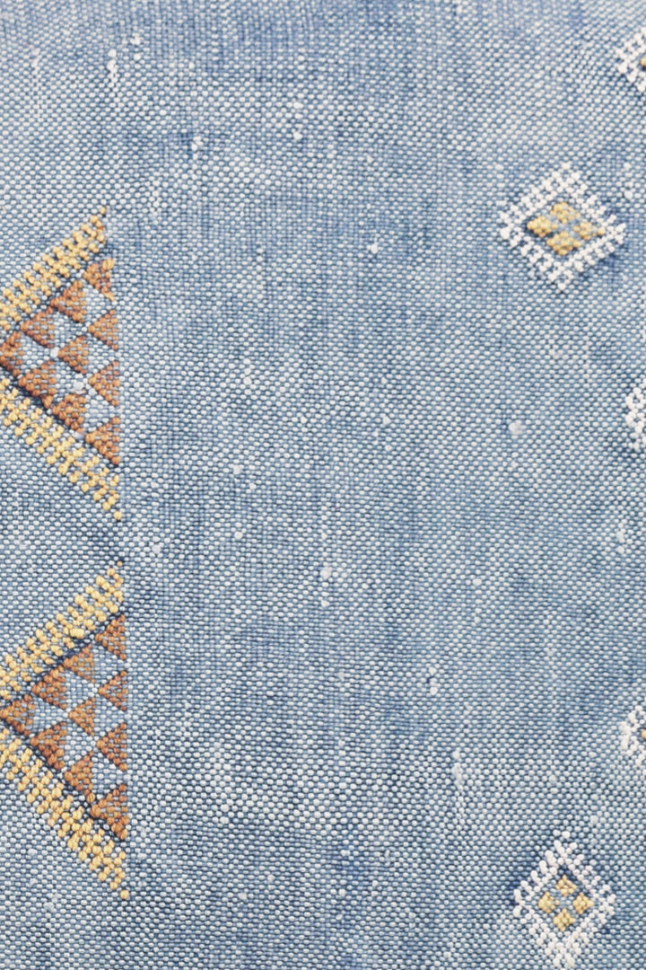 XL Cactus Silk Cushion Pouffe| Blues