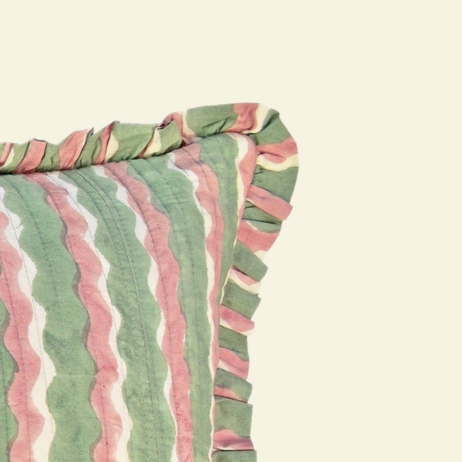 Yonder cushion detail on a cream background