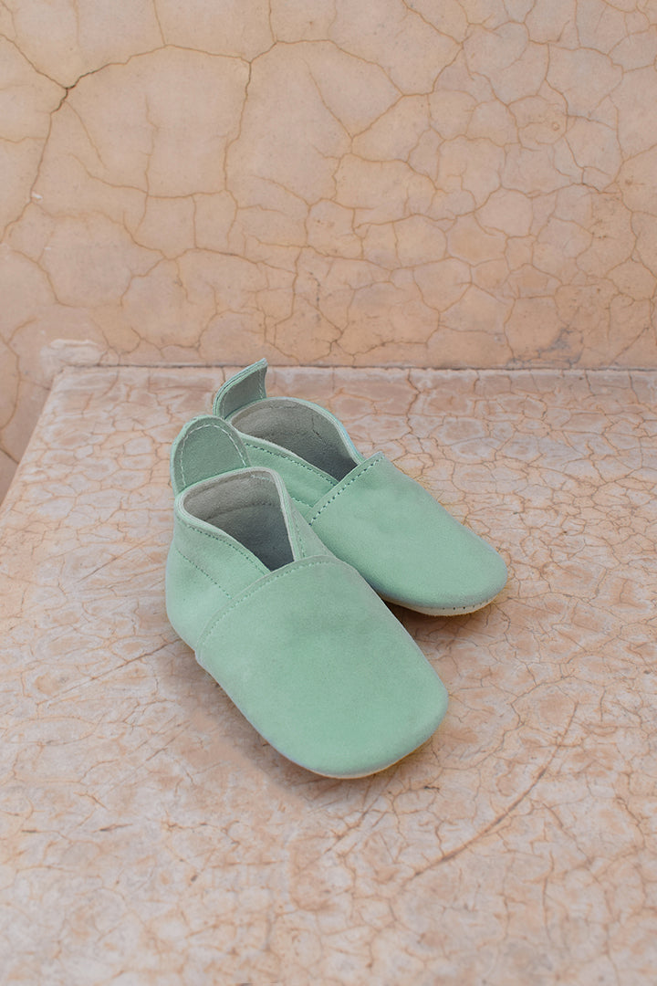 Baby Suede Slipper Shoes Mint