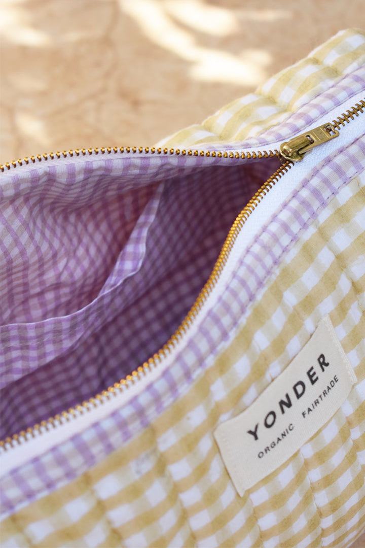 Organic Cotton Wash Bag | Mustard