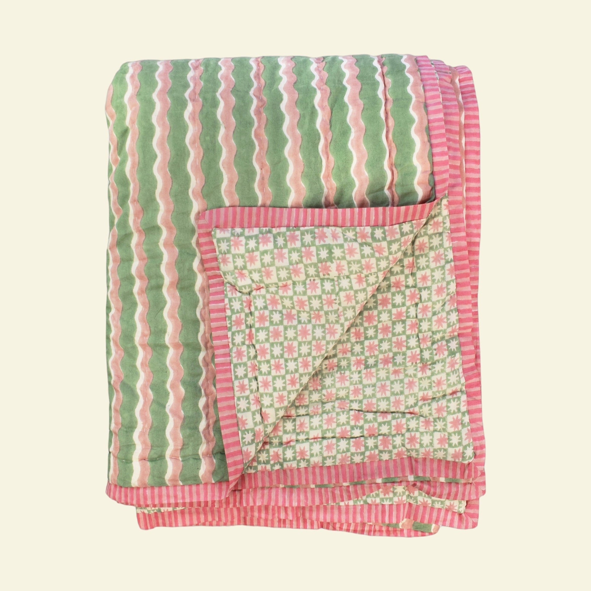 Yonder quilt on a cream background