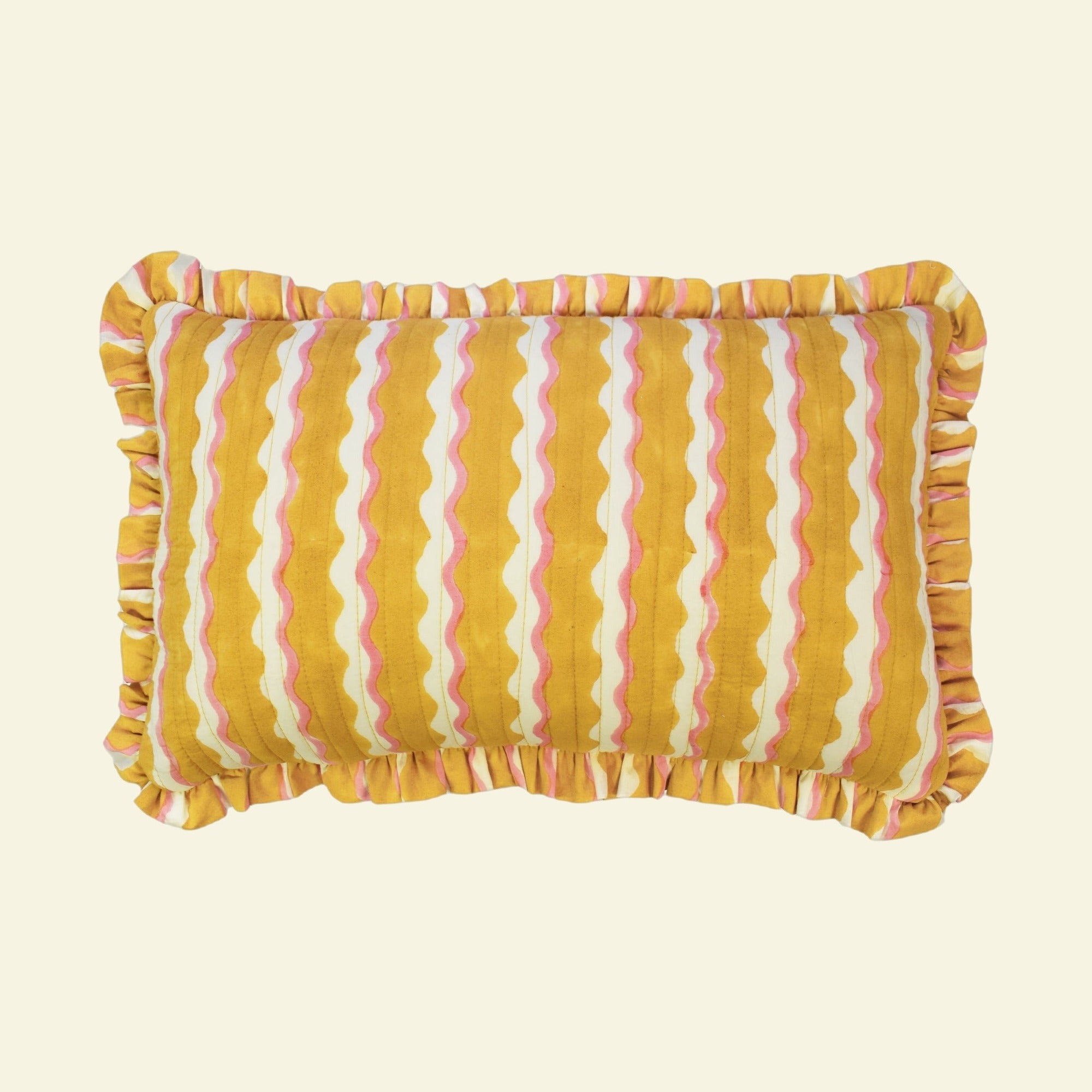 Yonder cushion on a cream background