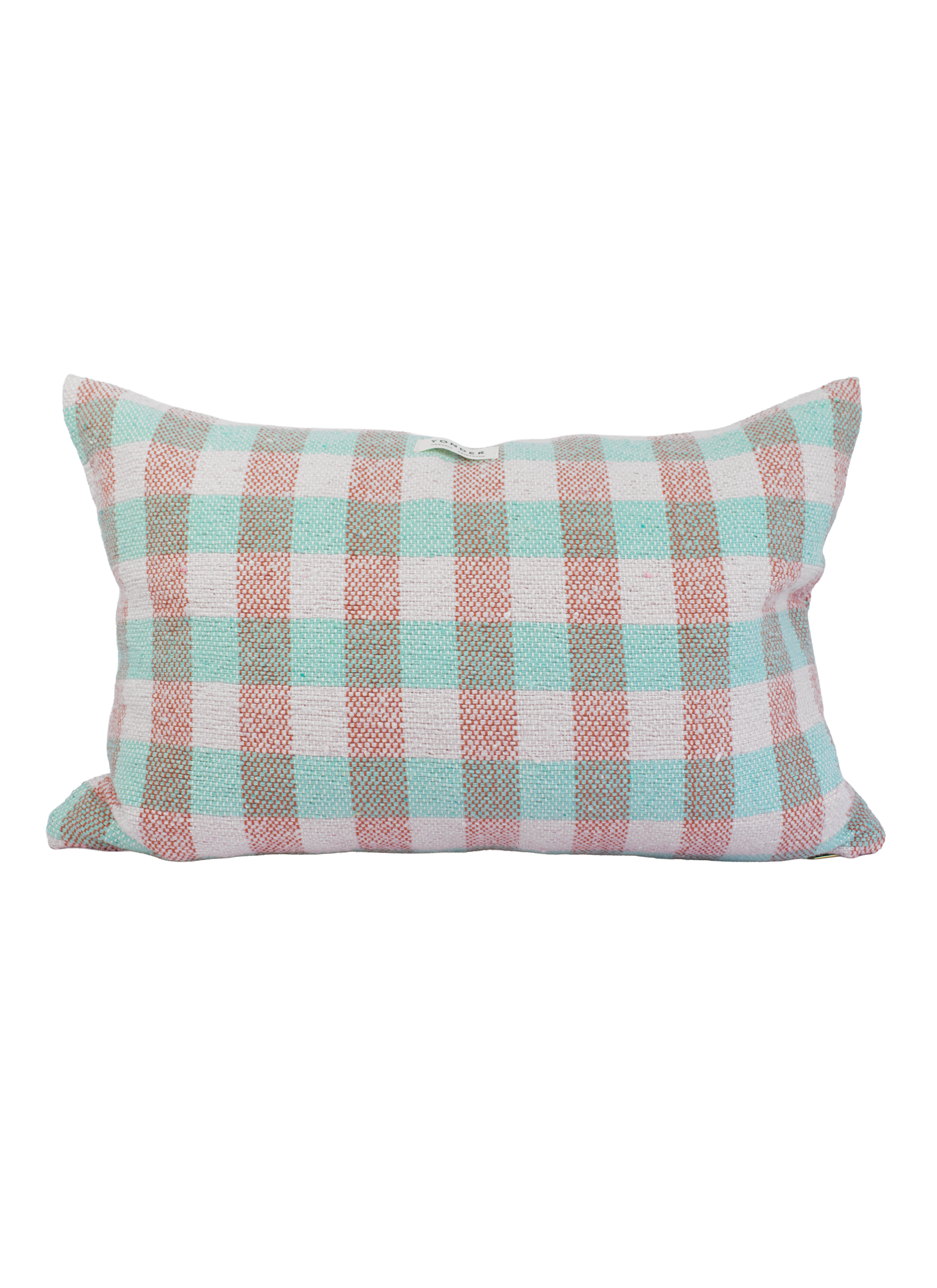 Hand Loomed Cushion | Aqua & Cream