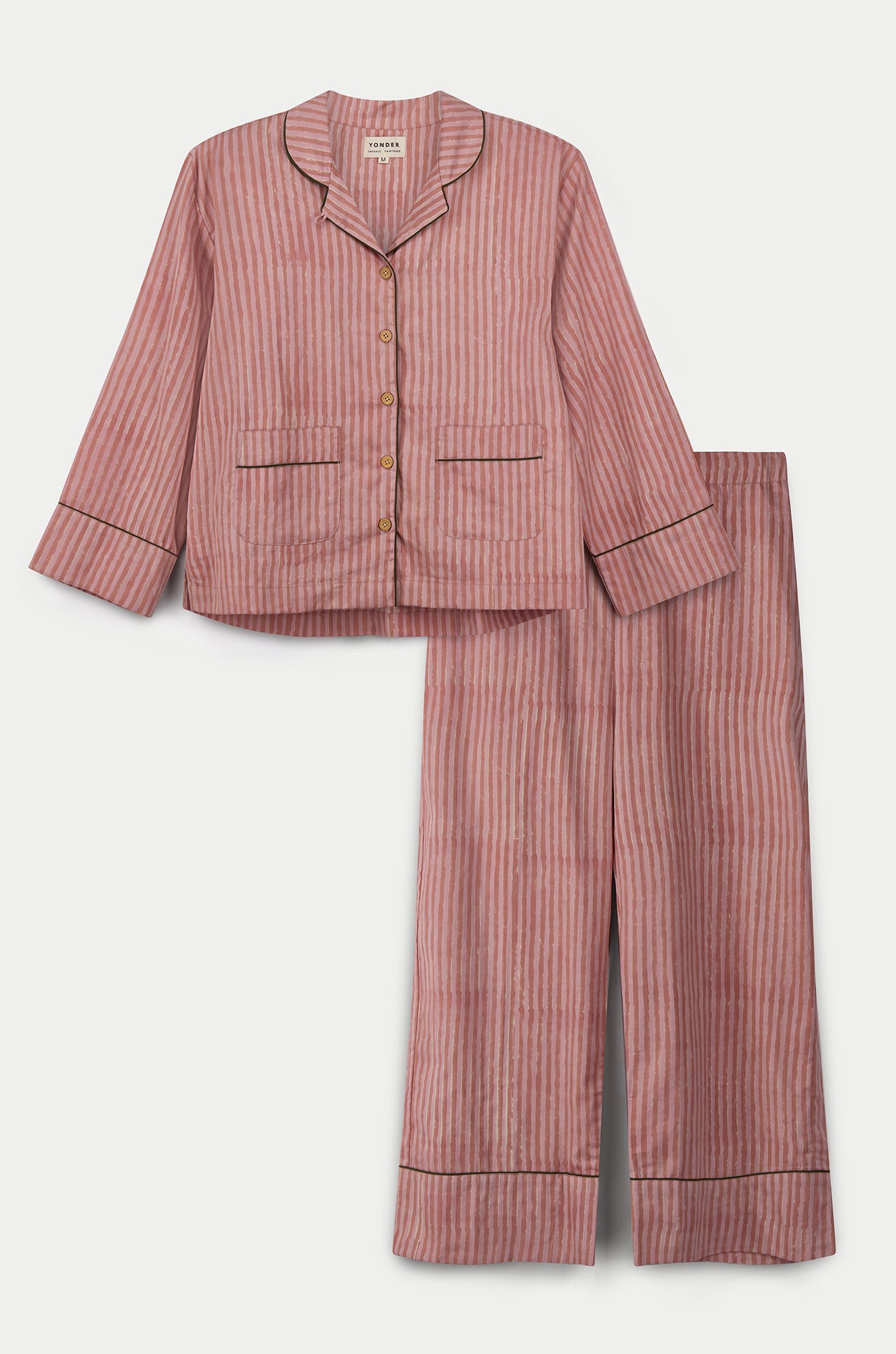 Womens Pyjama Set | Candy Stripe | Rhubarb