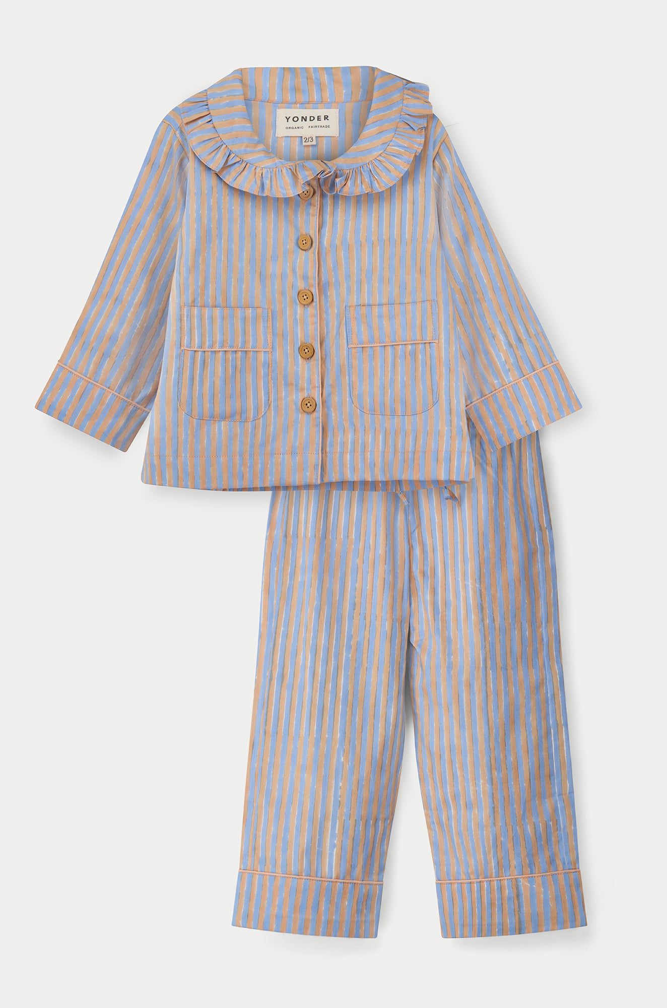 Kids Frill Pyjama Set | Candy Stripe | Candy