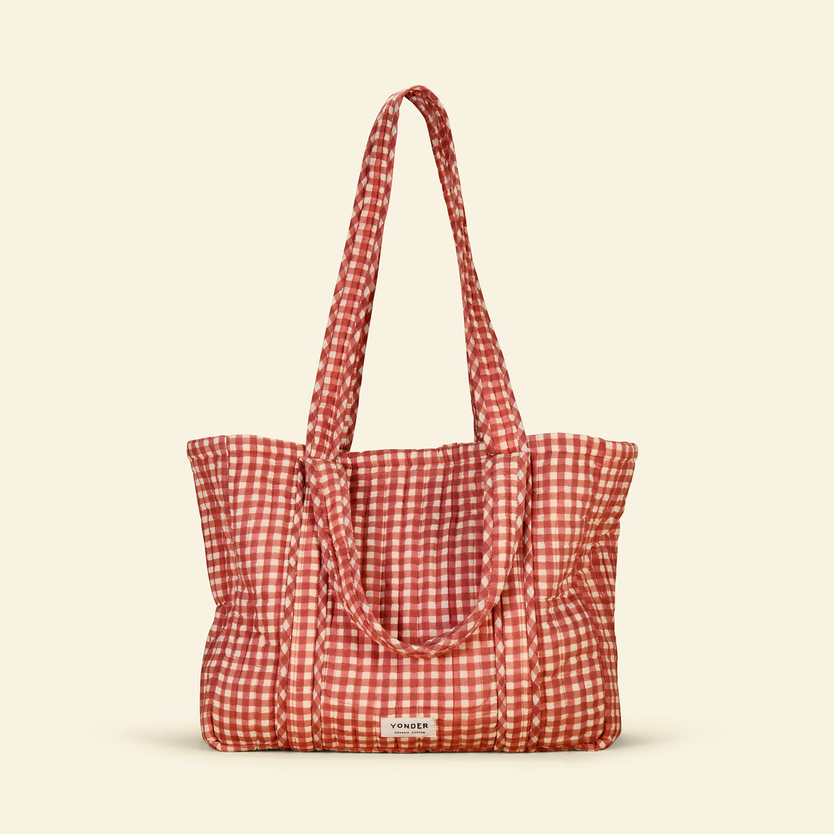 Quilted Carry All | Gingham | Ginger
