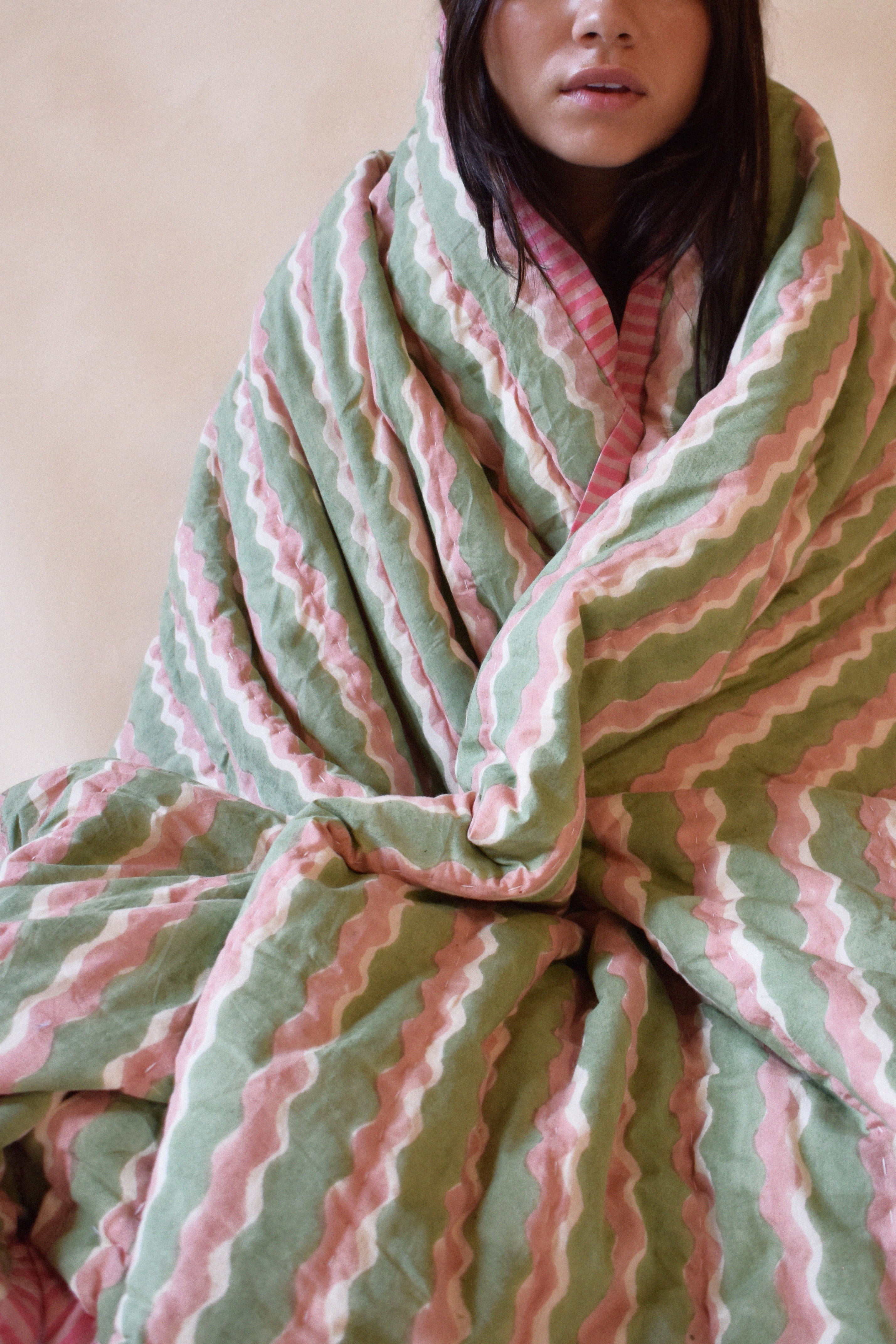 Organic Cotton Quilt | Pinwheel | Peppermint