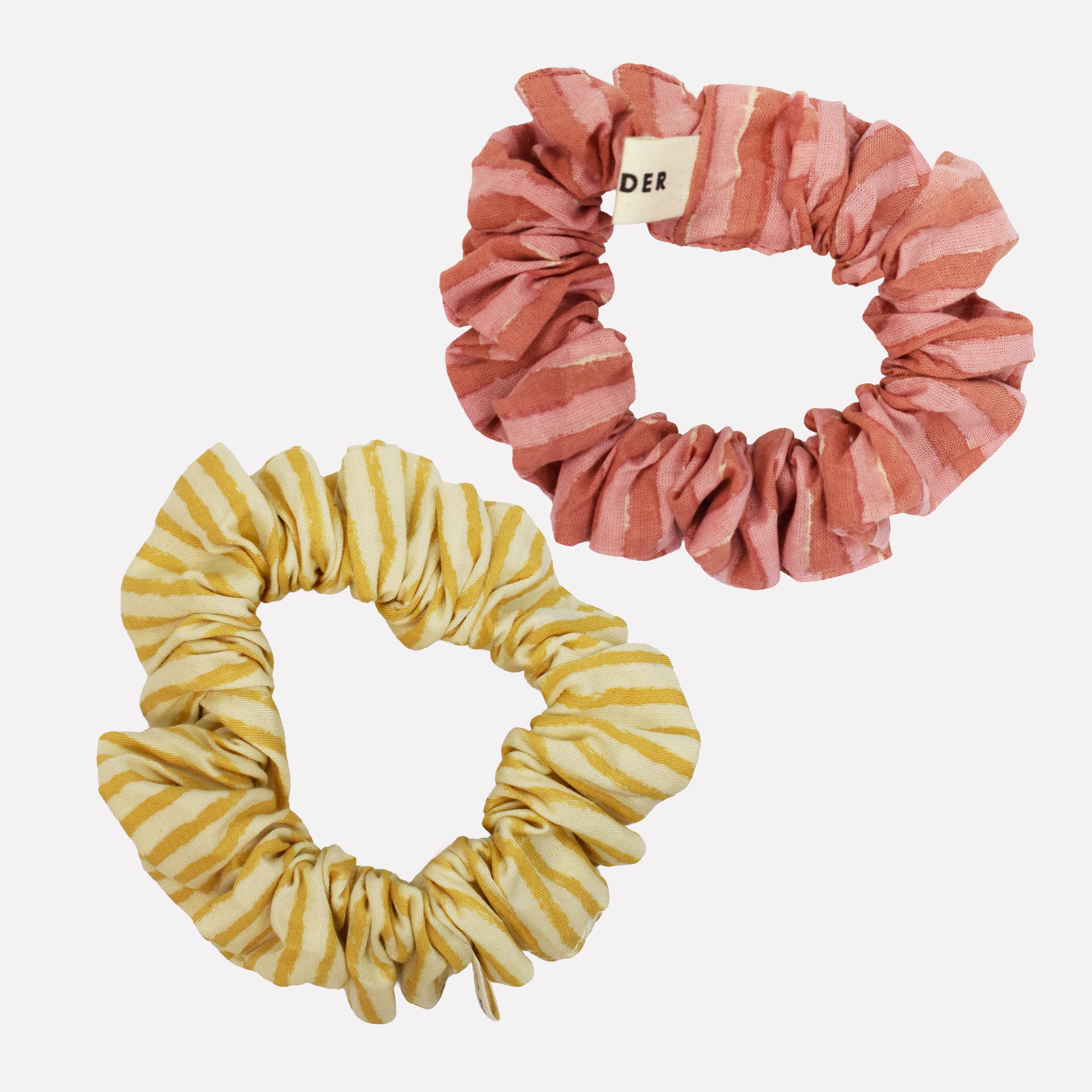 Cotton Mini Scrunchie Duo | Lemon Mix