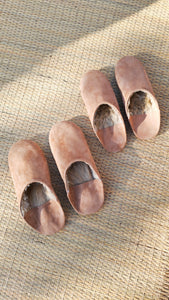 MENS Fur & Suede Babouche Slippers