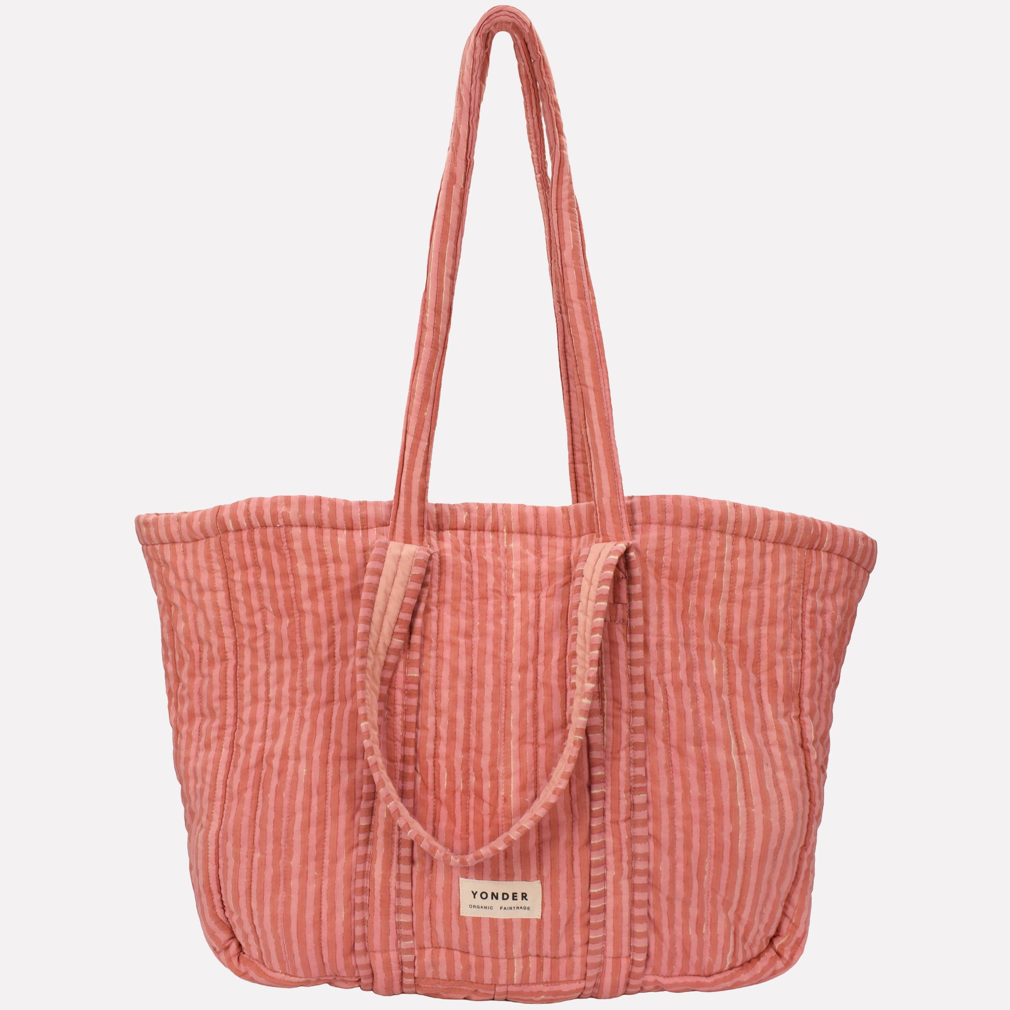 Quilted Carry All | Candy Stripe | Rhubarb