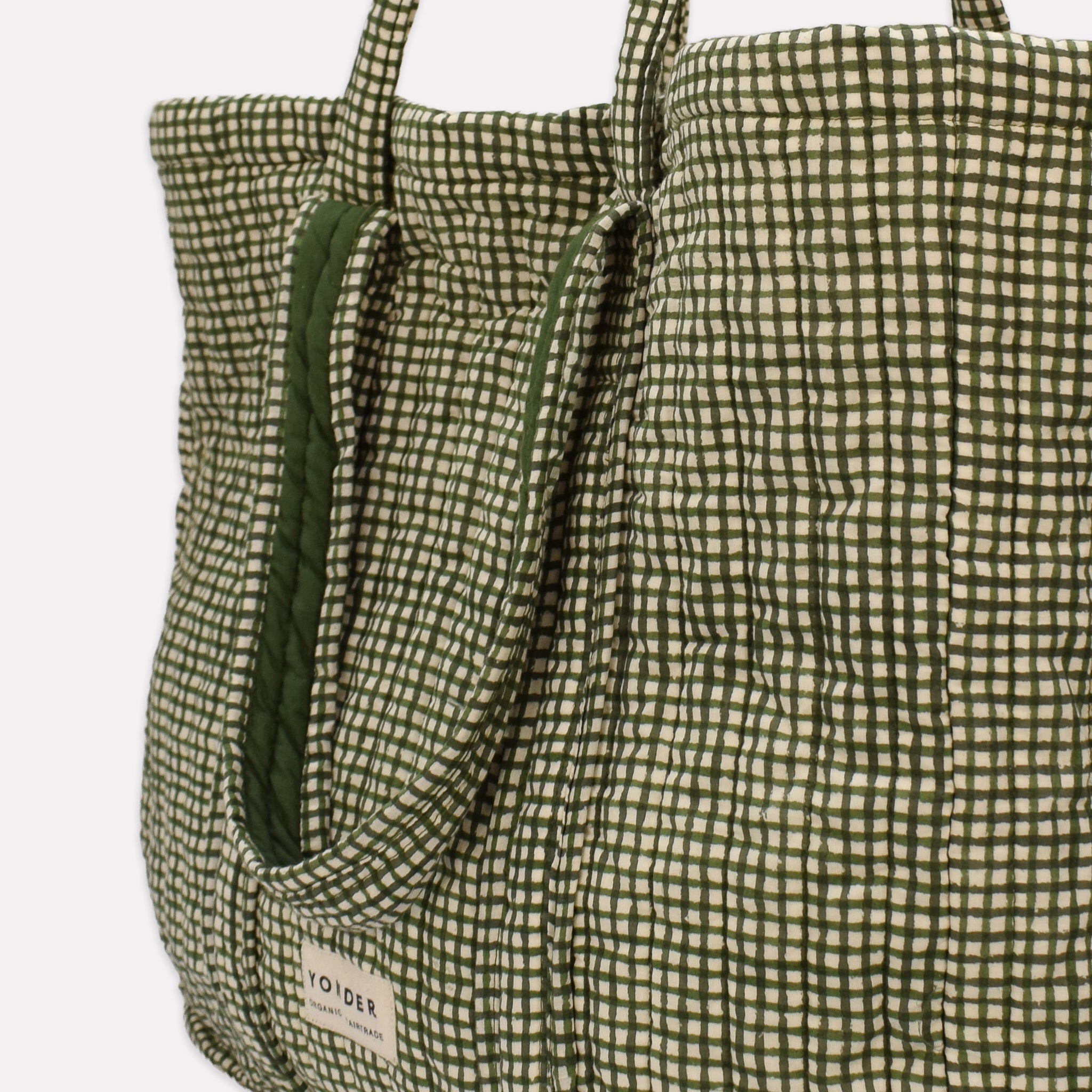 Quilted Carry All | Check | Fern