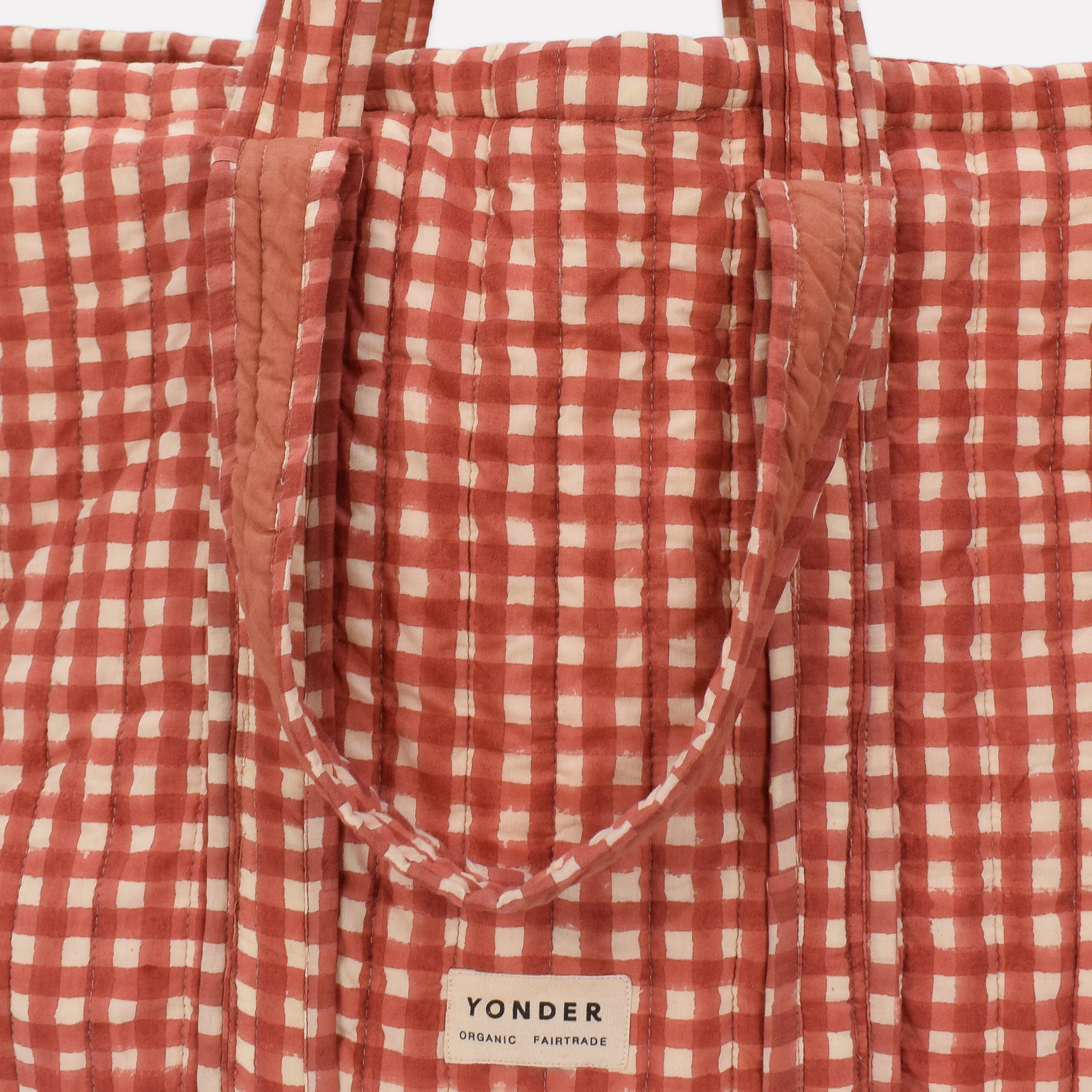 Quilted Carry All | Gingham | Ginger