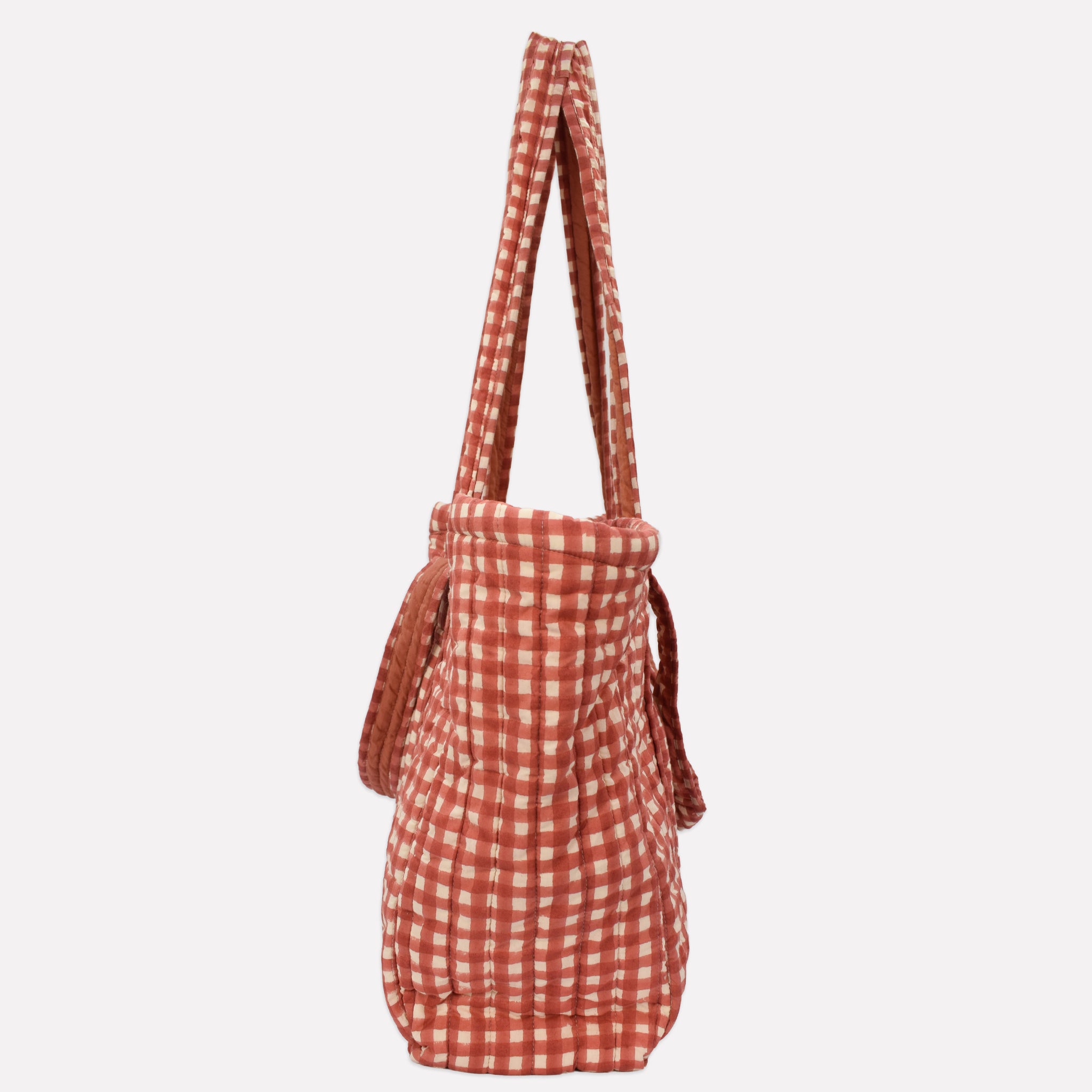 Quilted Carry All | Gingham | Ginger