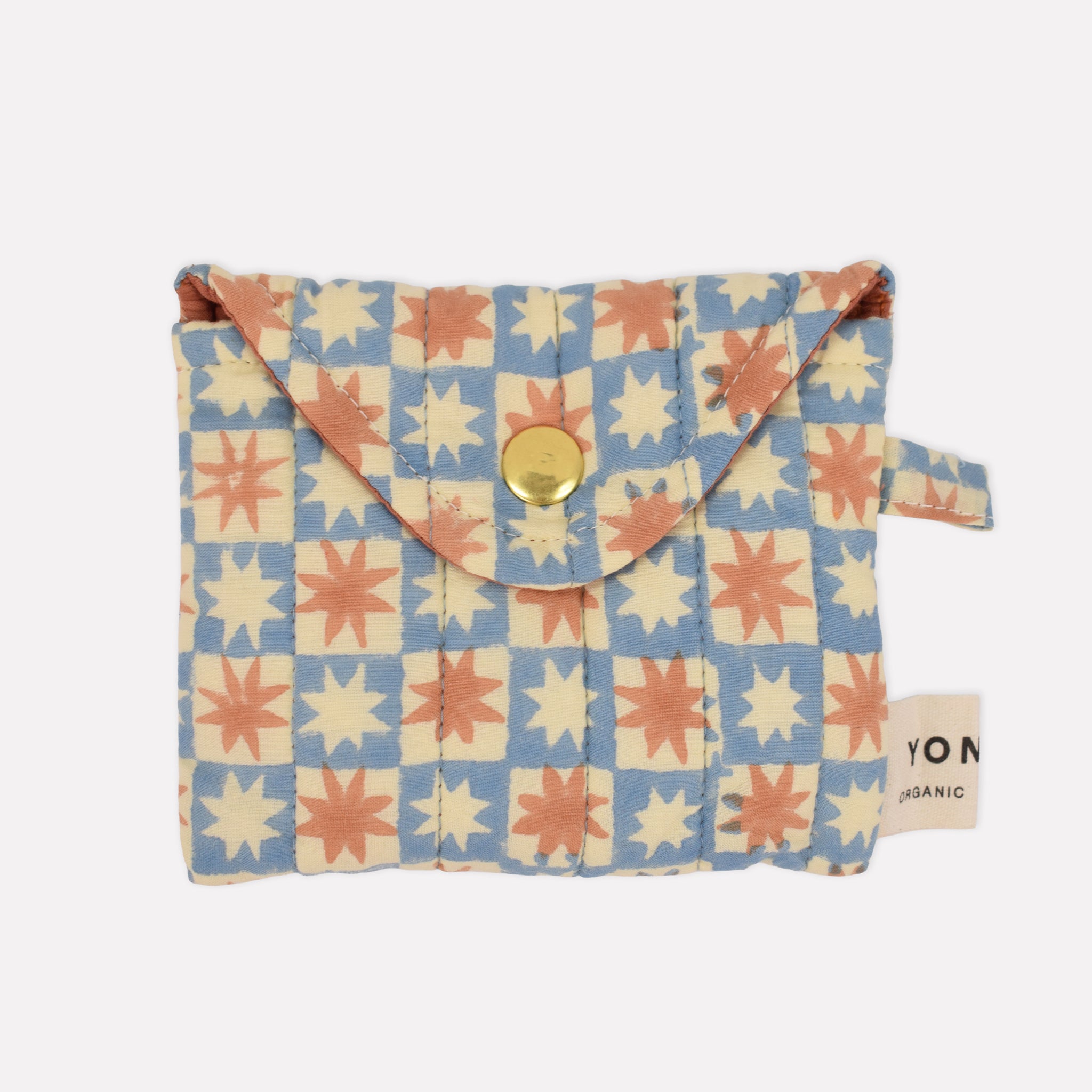 Quilted Popper Purse | Pinwheel | Sky