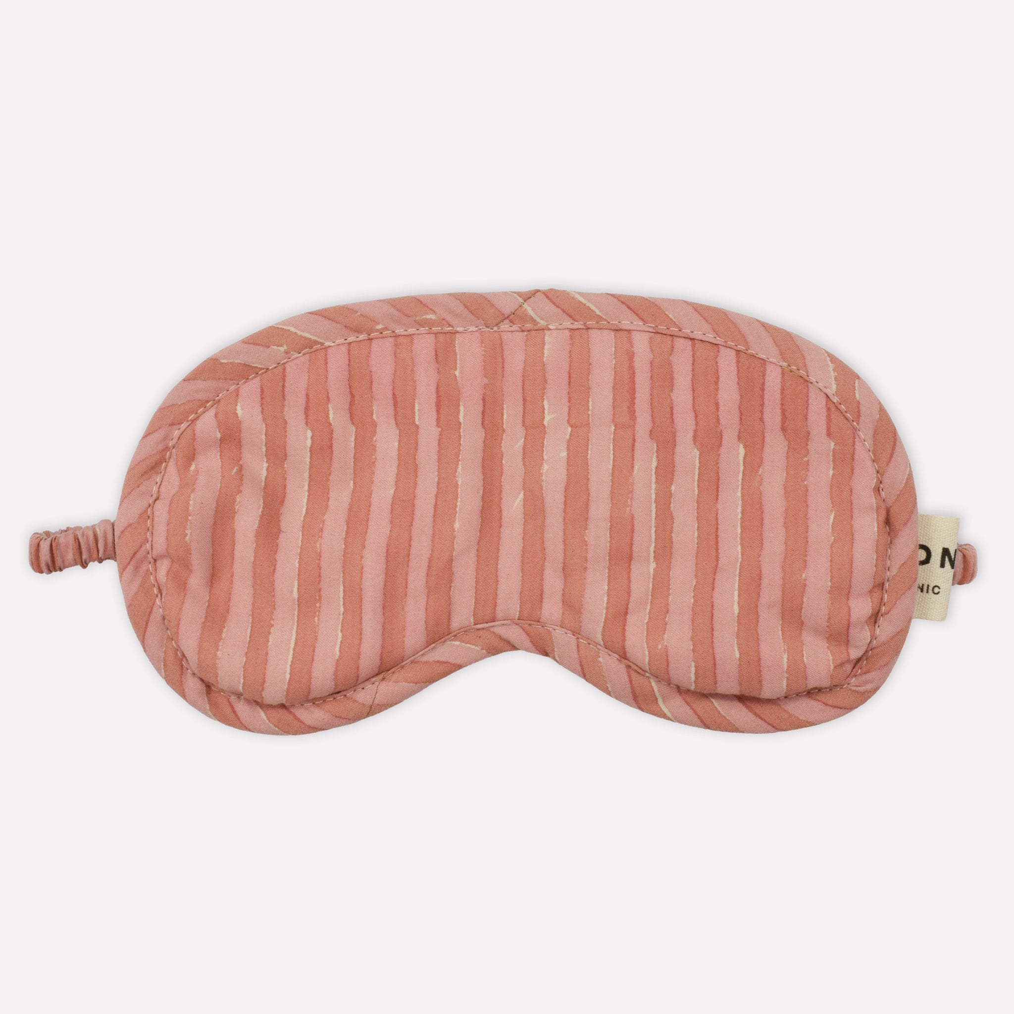 Organic Cotton Eye Mask | Candy Stripe | Rhubarb