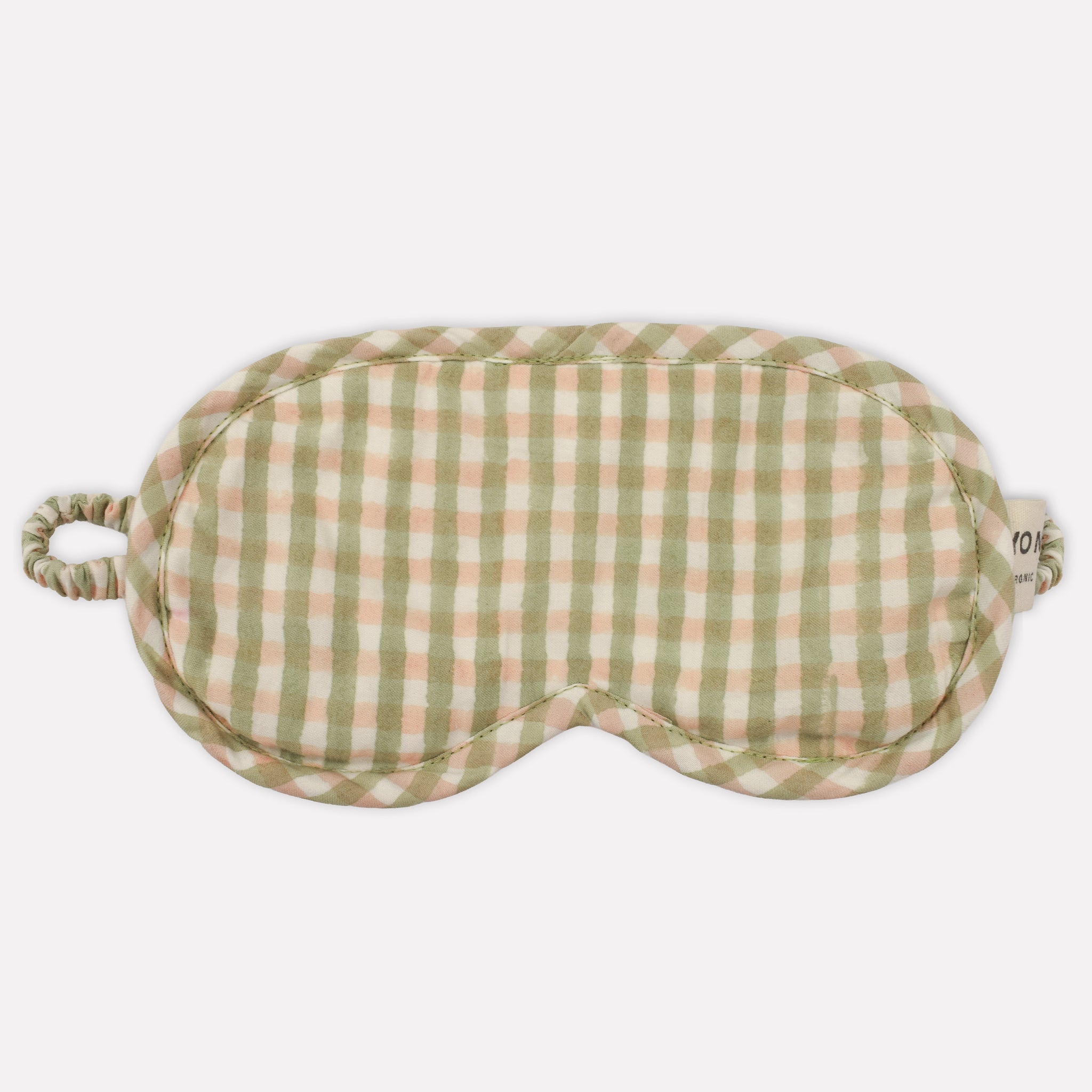 Organic Cotton Eye Mask | Gingham | Pistachio