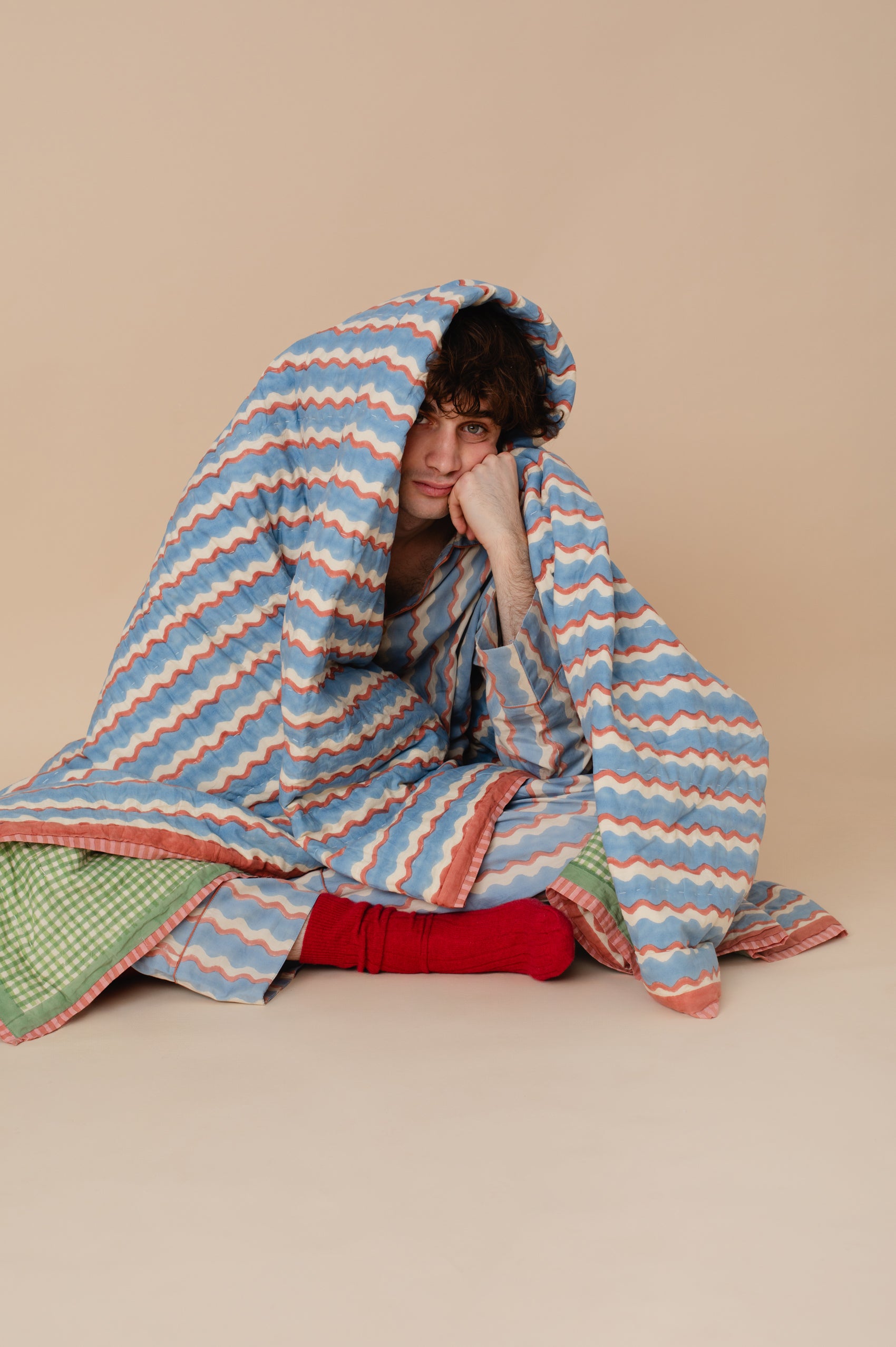 Organic Cotton Quilt | Wiggle | Sky