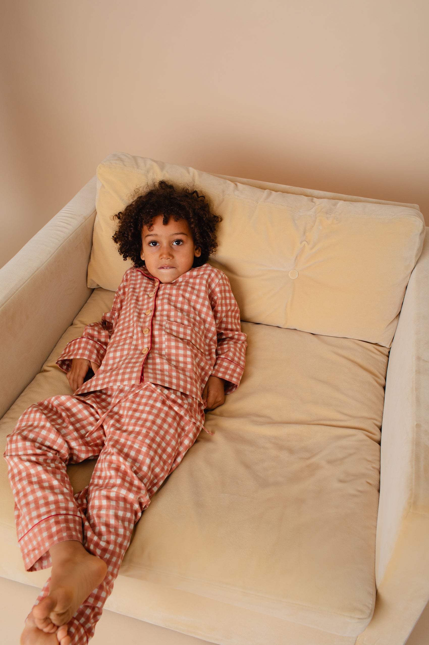 Unisex Kids' Pyjama Set | Gingham | Ginger
