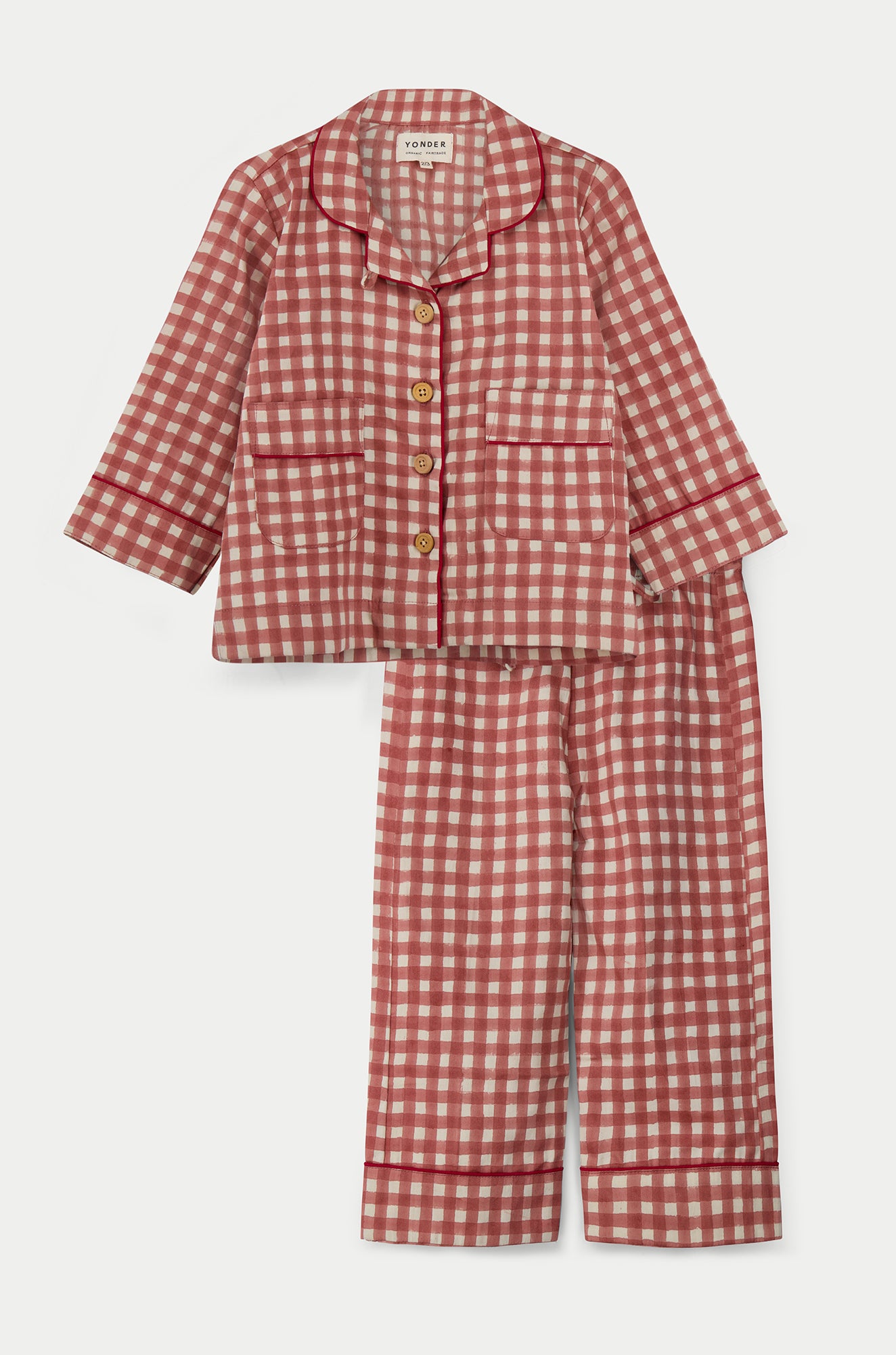 Unisex Kids Pyjama Set | Gingham | Ginger